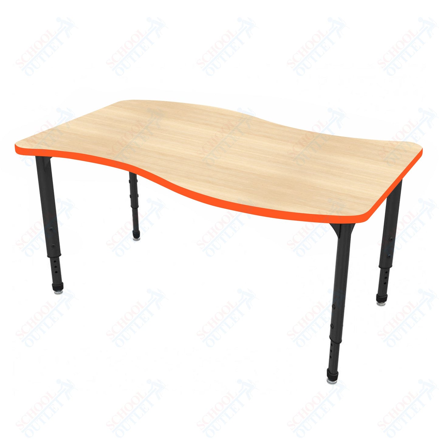 Marco Apex Series Wave School Activity Table 24" x 60" Adjustable Height 21"-30" (38-2257-MA)