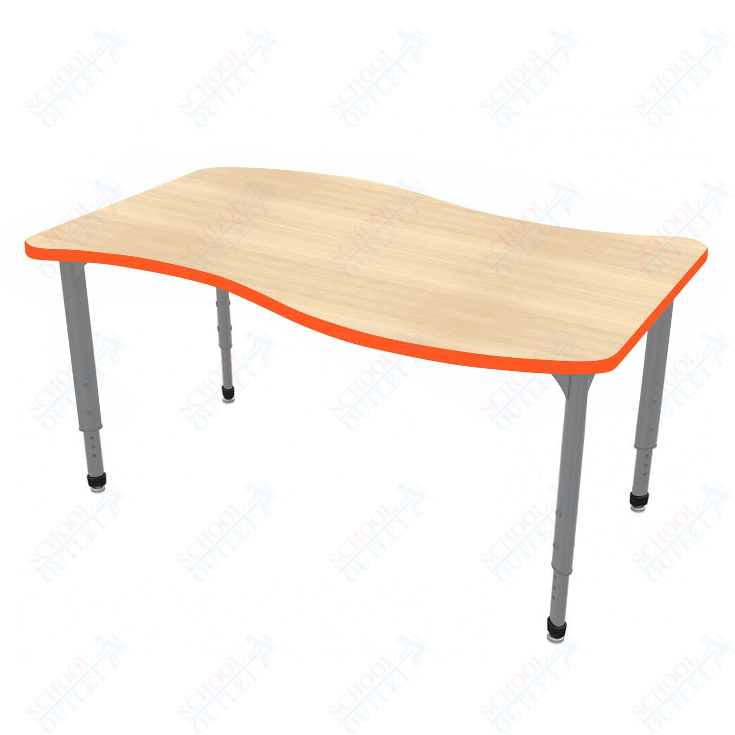 Marco Apex Series Wave School Activity Table 24" x 60" Adjustable Height 21"-30" (38-2257-MA)