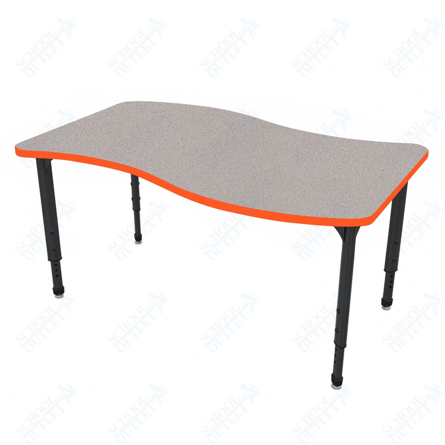 Marco Apex Series Wave School Activity Table 24" x 60" Adjustable Height 21"-30" (38-2257-MA)
