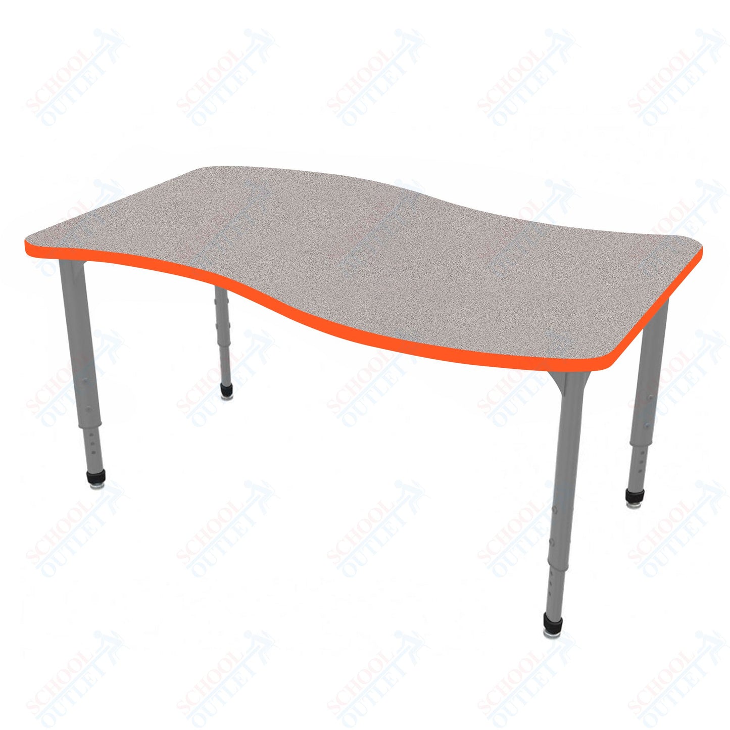 Marco Apex Series Wave School Activity Table 24" x 60" Adjustable Height 21"-30" (38-2257-MA)