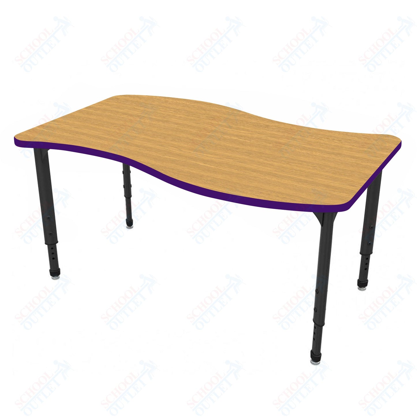 Marco Apex Series Wave School Activity Table 24" x 60" Adjustable Height 21"-30" (38-2257-MA)