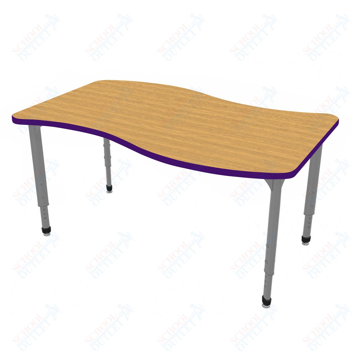 Marco Apex Series Wave School Activity Table 24" x 60" Adjustable Height 21"-30" (38-2257-MA)