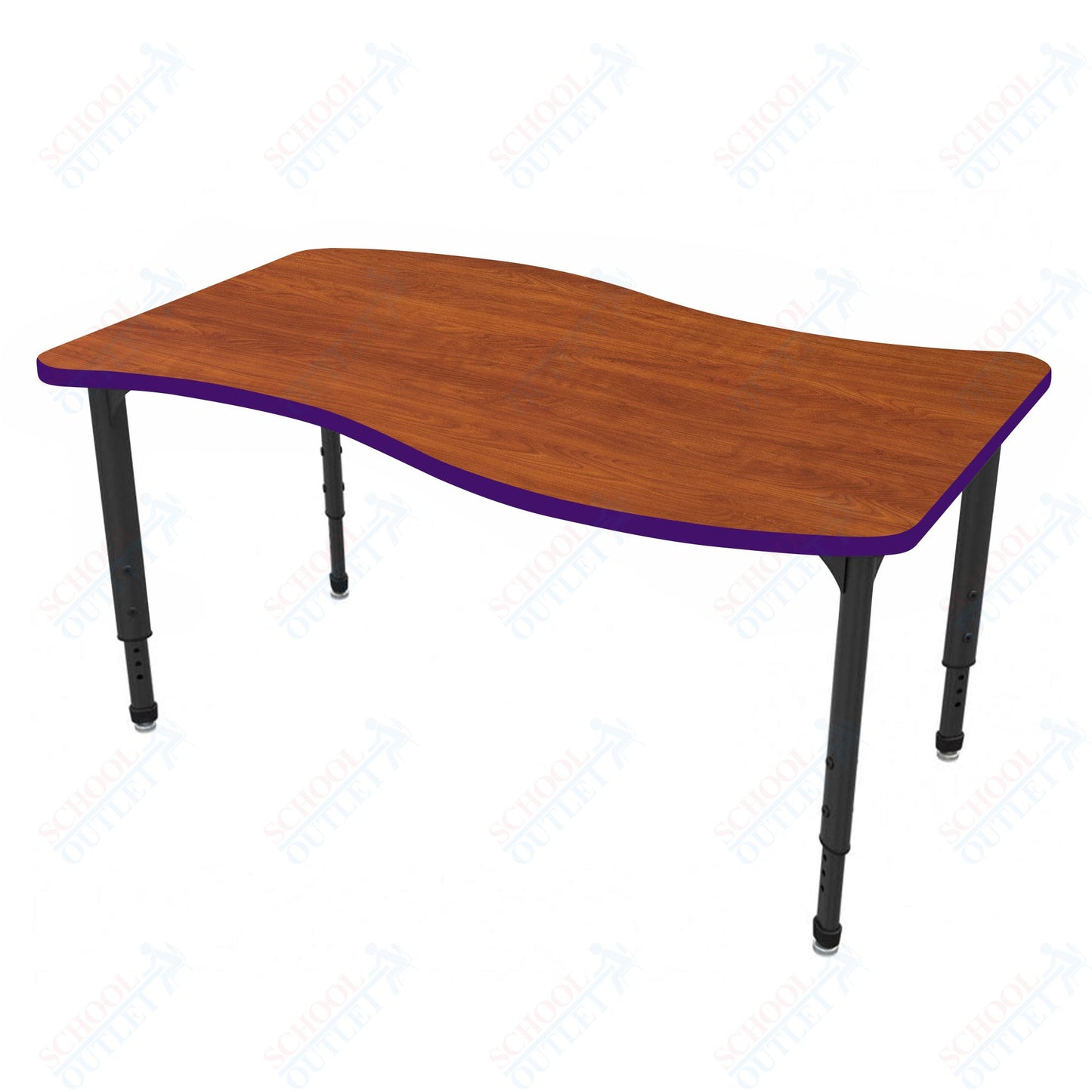 Marco Apex Series Wave School Activity Table 24" x 60" Adjustable Height 21"-30" (38-2257-MA)