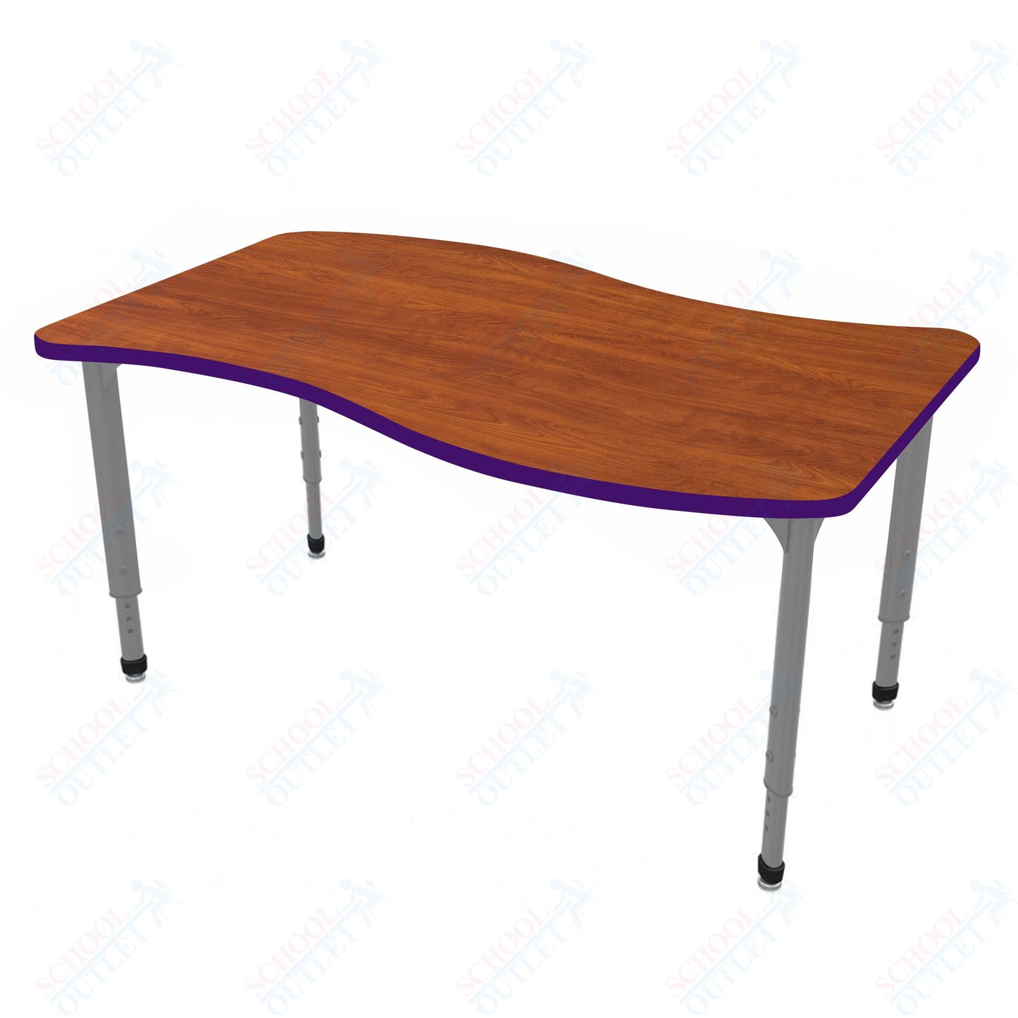 Marco Apex Series Wave School Activity Table 24" x 60" Adjustable Height 21"-30" (38-2257-MA)