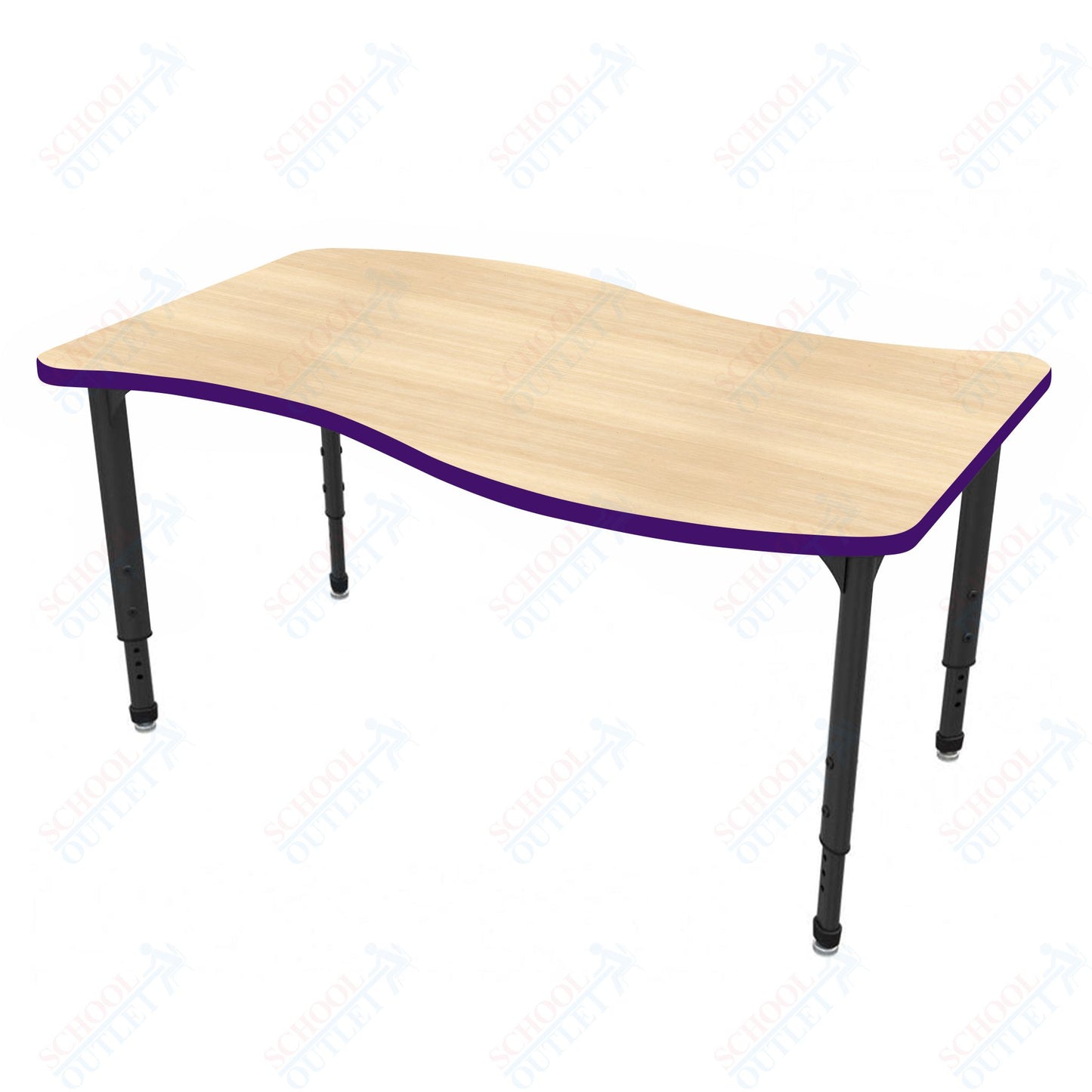 Marco Apex Series Wave School Activity Table 24" x 60" Adjustable Height 21"-30" (38-2257-MA)