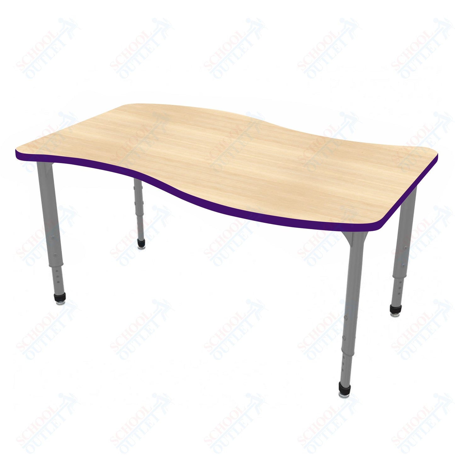 Marco Apex Series Wave School Activity Table 24" x 60" Adjustable Height 21"-30" (38-2257-MA)