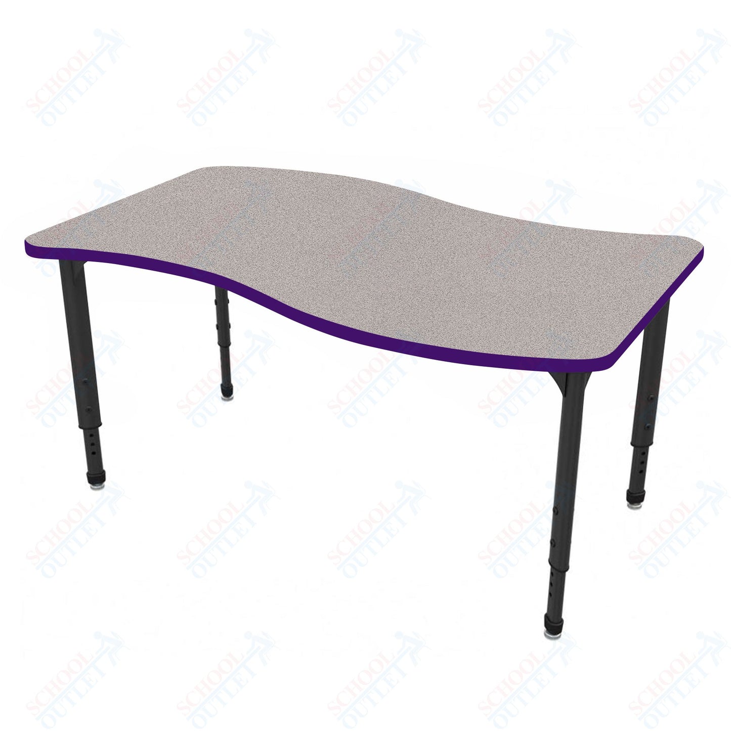 Marco Apex Series Wave School Activity Table 24" x 60" Adjustable Height 21"-30" (38-2257-MA)