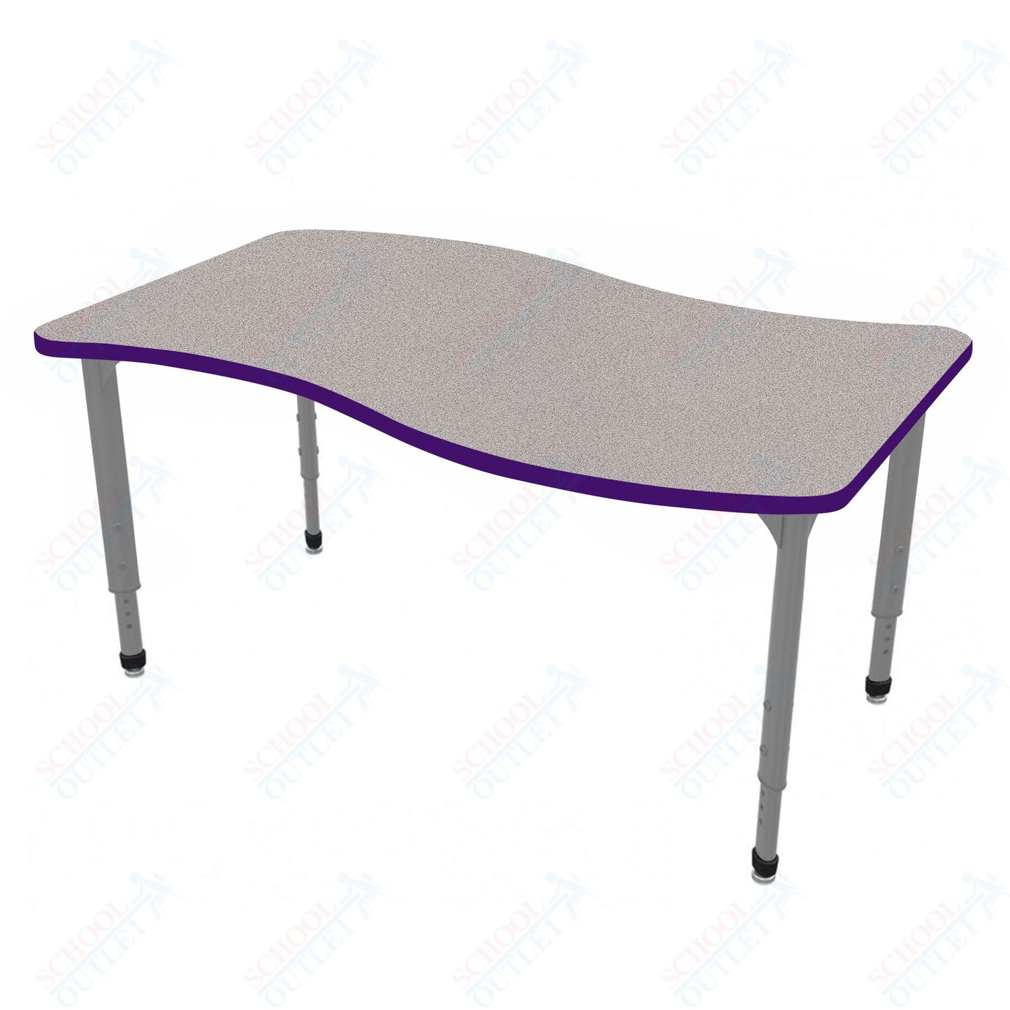 Marco Apex Series Wave School Activity Table 24" x 60" Adjustable Height 21"-30" (38-2257-MA)