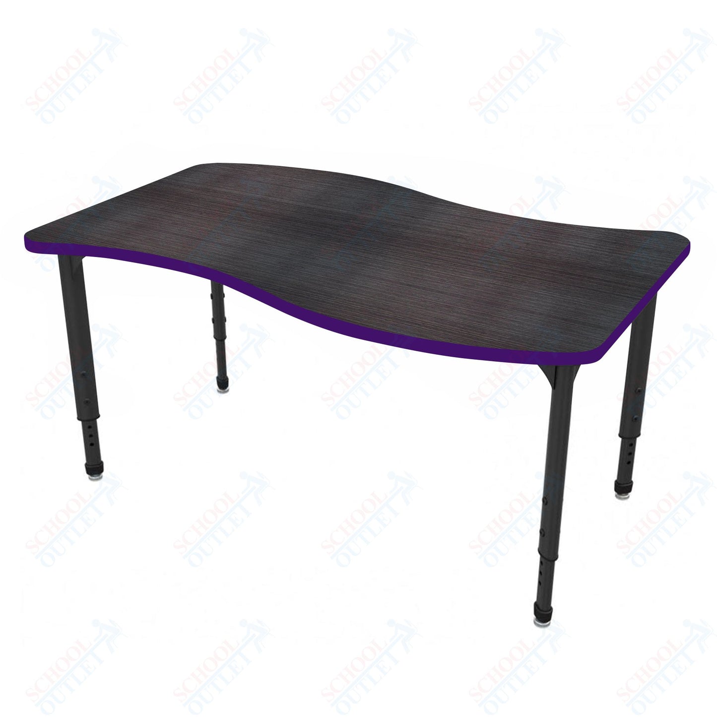 Marco Apex Series Wave School Activity Table 24" x 60" Adjustable Height 21"-30" (38-2257-MA)