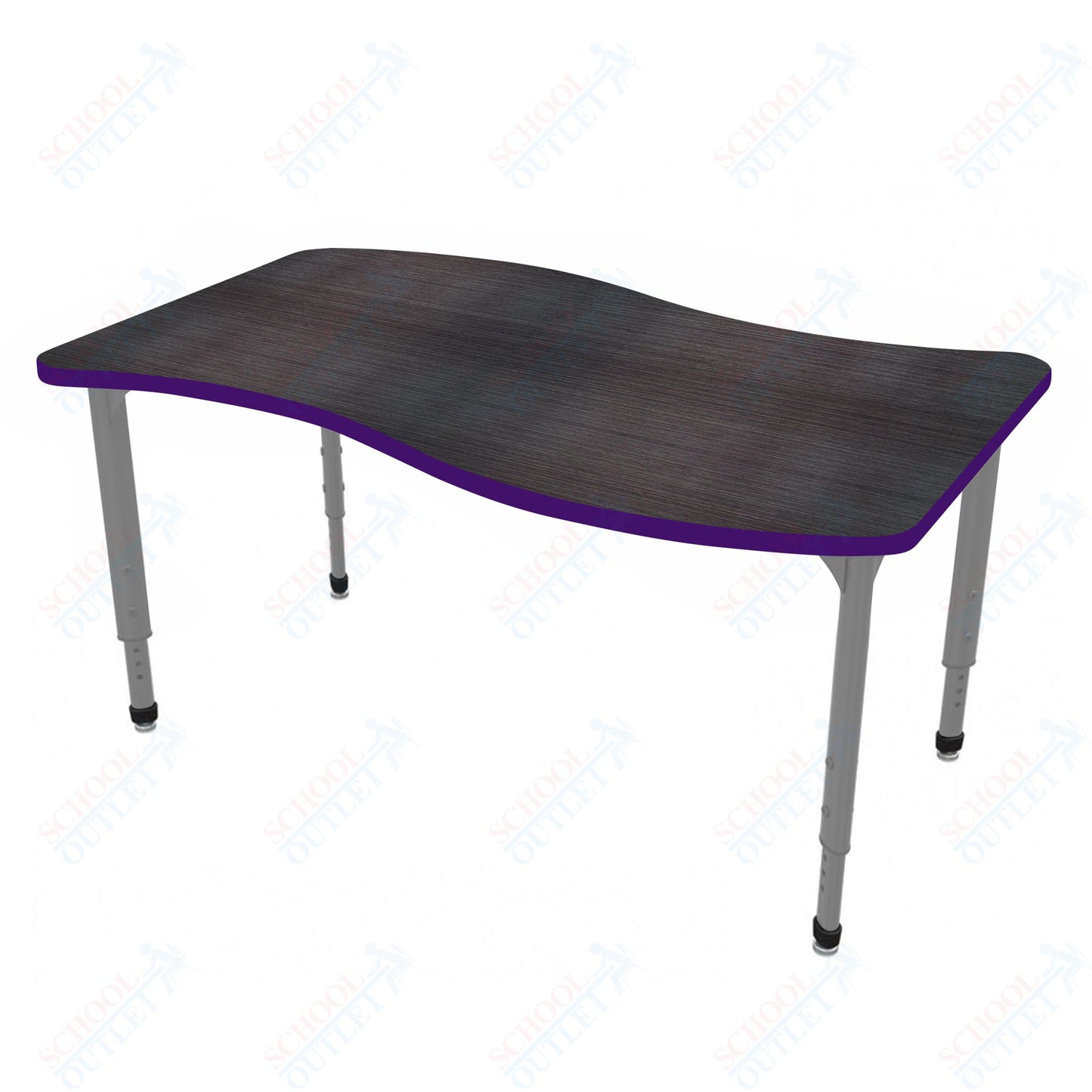 Marco Apex Series Wave School Activity Table 24" x 60" Adjustable Height 21"-30" (38-2257-MA)