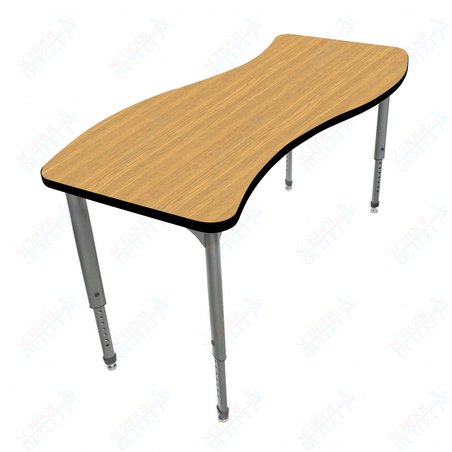 Marco Apex Series Wave School Activity Table 30" x 54" Adjustable Height 21"-30" (38-2258-MA)