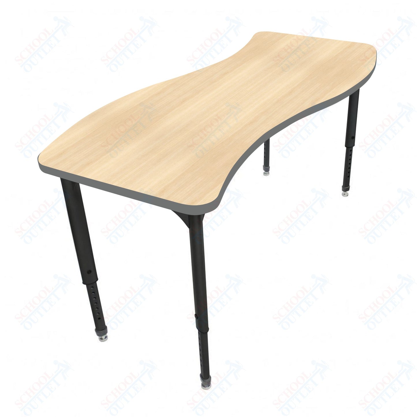Marco Apex Series Wave School Activity Table 30" x 54" Adjustable Height 21"-30" (38-2258-MA)