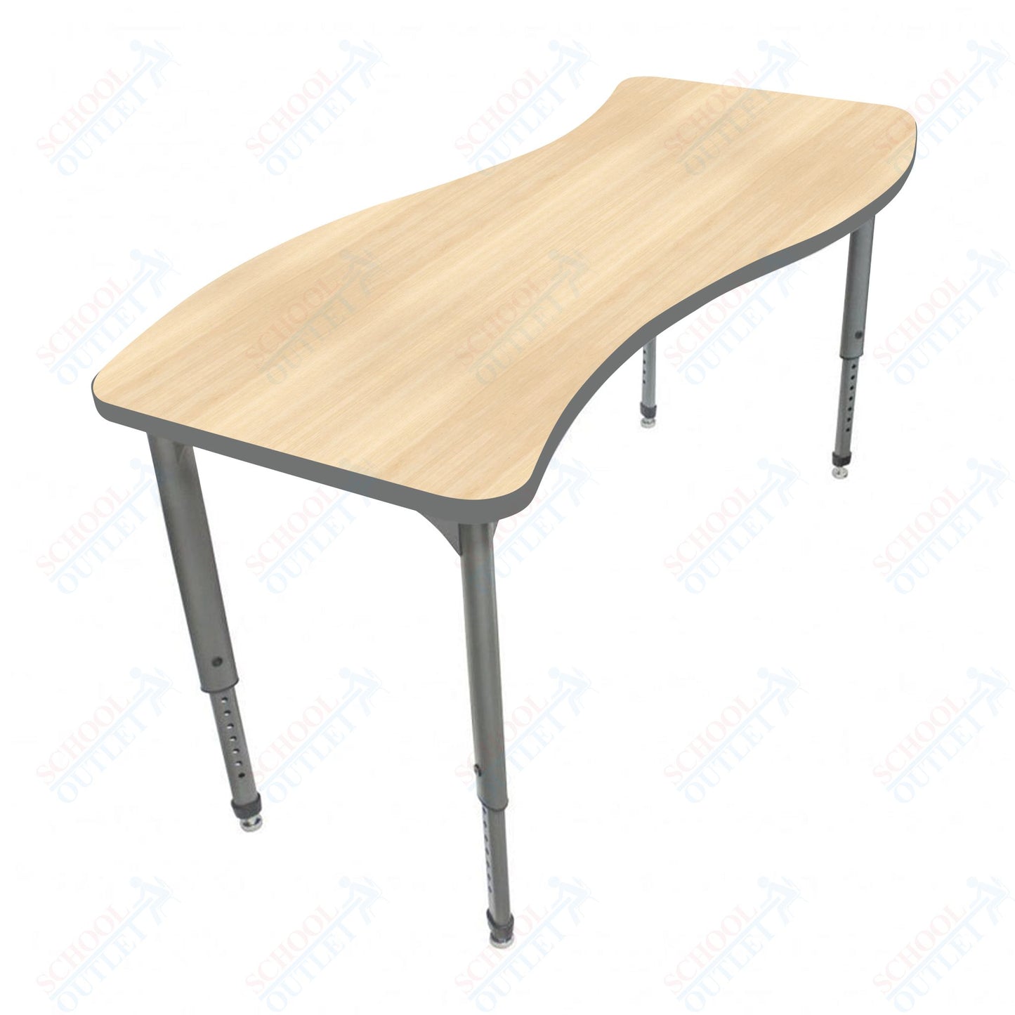 Marco Apex Series Wave School Activity Table 30" x 54" Adjustable Height 21"-30" (38-2258-MA)