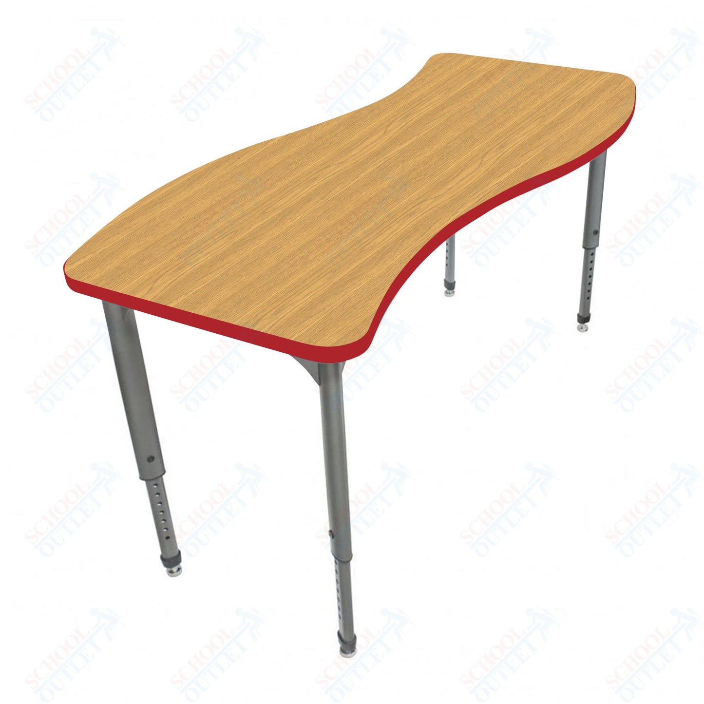Marco Apex Series Wave School Activity Table 30" x 54" Adjustable Height 21"-30" (38-2258-MA)