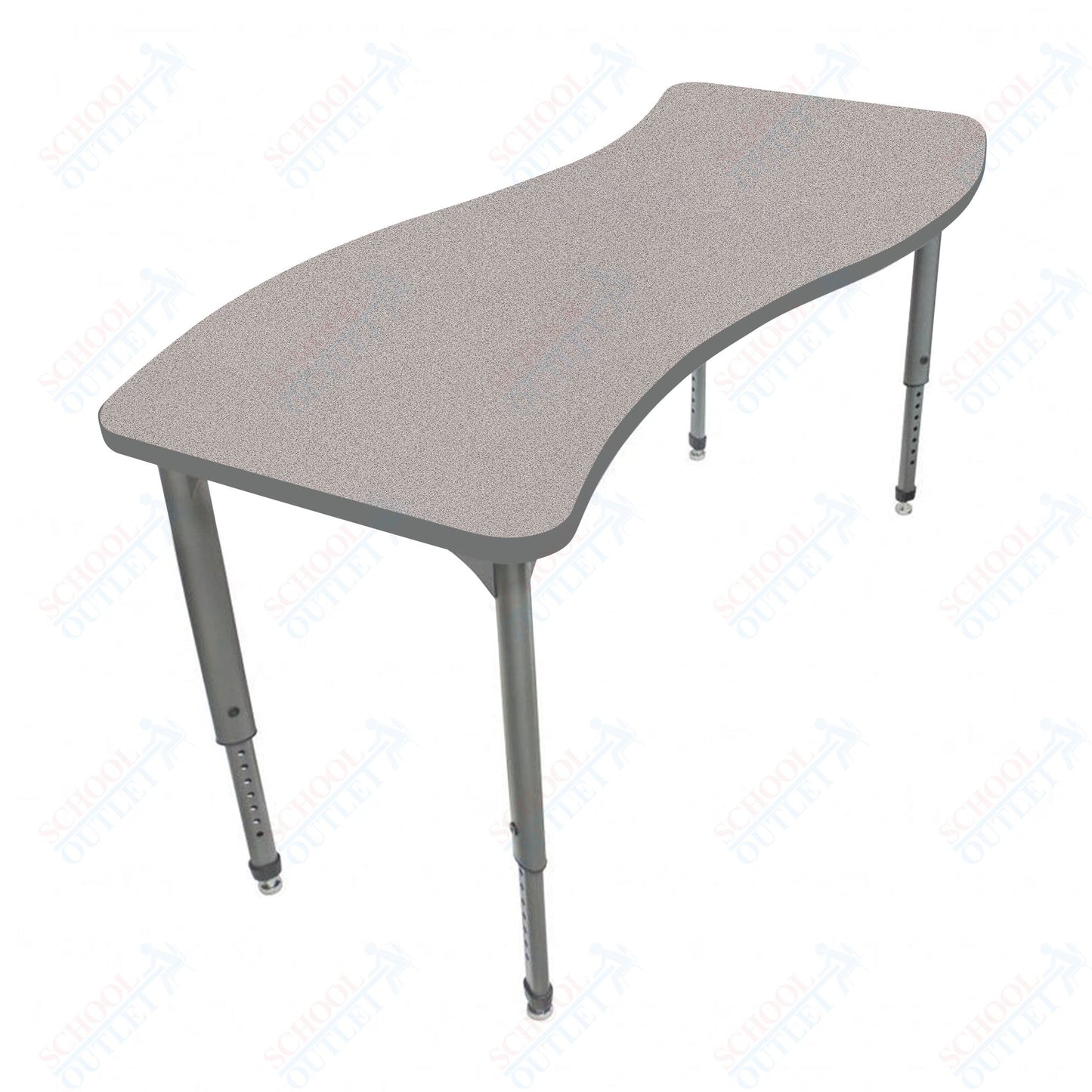 Marco Apex Series Wave School Activity Table 30" x 54" Adjustable Height 21"-30" (38-2258-MA)