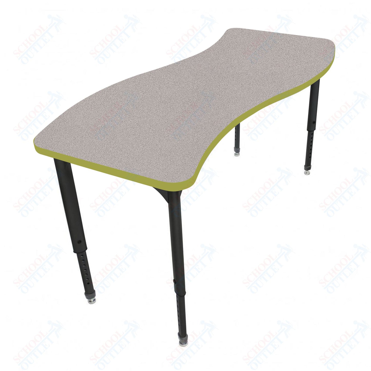 Marco Apex Series Wave School Activity Table 30" x 54" Adjustable Height 21"-30" (38-2258-MA)
