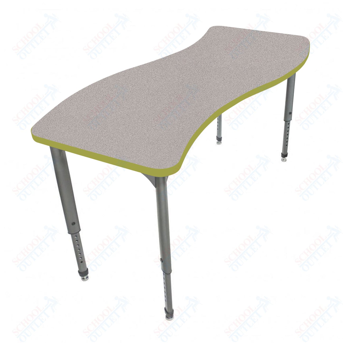 Marco Apex Series Wave School Activity Table 30" x 54" Adjustable Height 21"-30" (38-2258-MA)