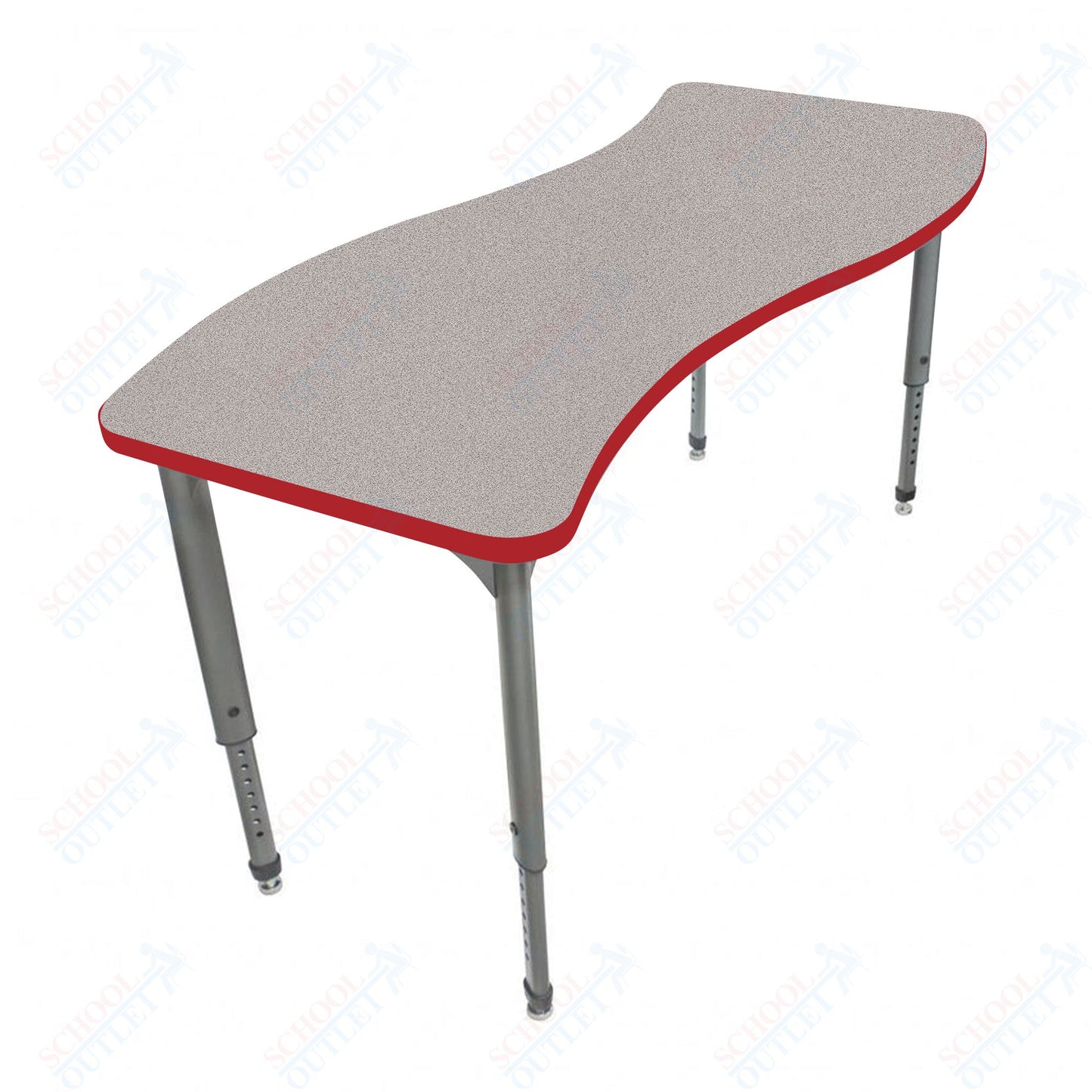Marco Apex Series Wave School Activity Table 30" x 54" Adjustable Height 21"-30" (38-2258-MA)