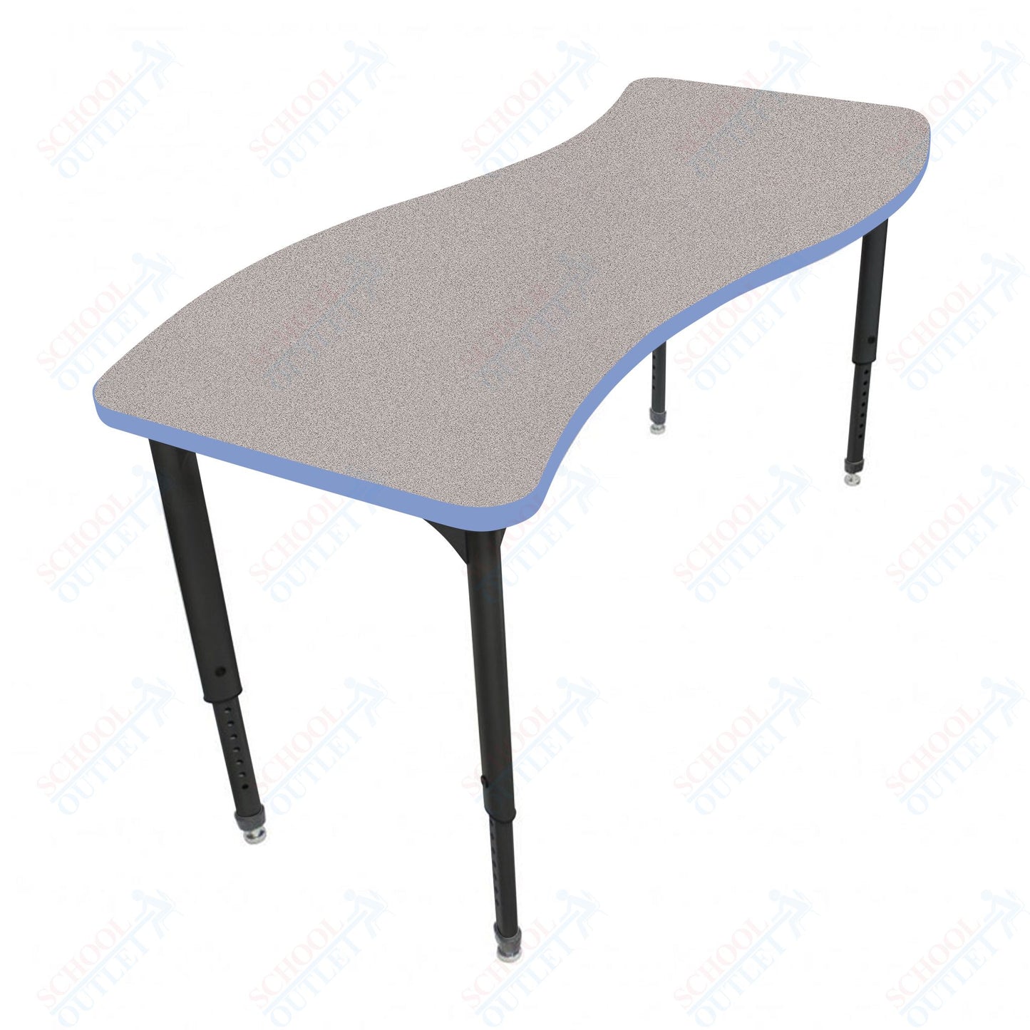 Marco Apex Series Wave School Activity Table 30" x 54" Adjustable Height 21"-30" (38-2258-MA)