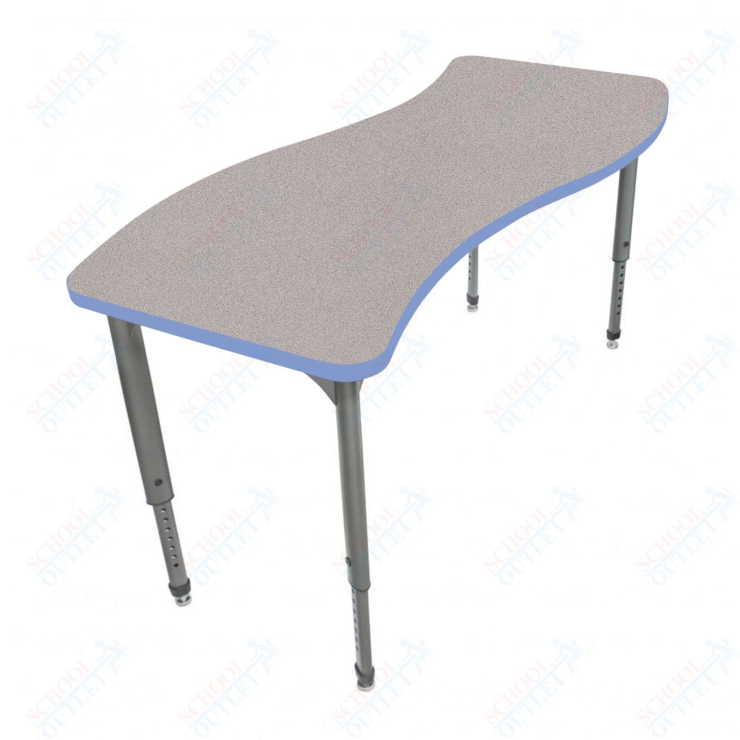 Marco Apex Series Wave School Activity Table 30" x 54" Adjustable Height 21"-30" (38-2258-MA)