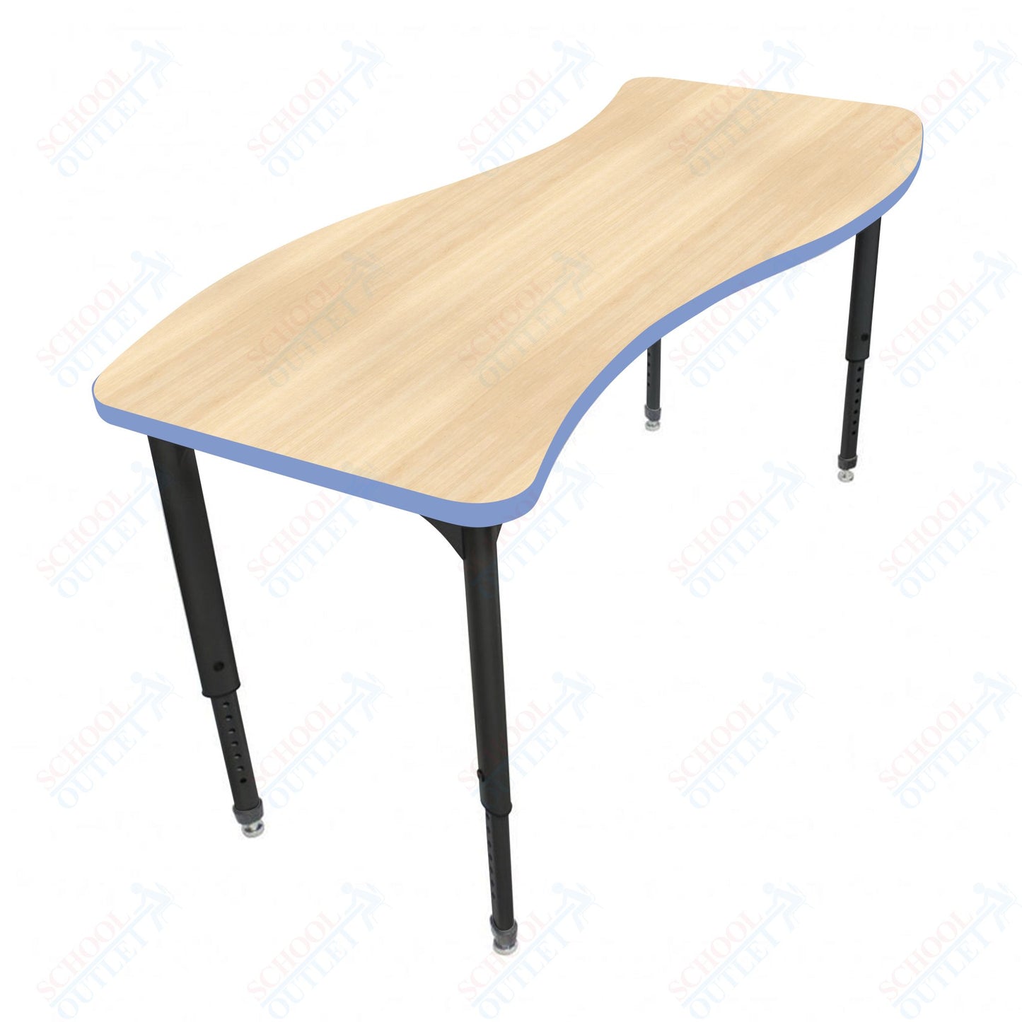 Marco Apex Series Wave School Activity Table 30" x 54" Adjustable Height 21"-30" (38-2258-MA)