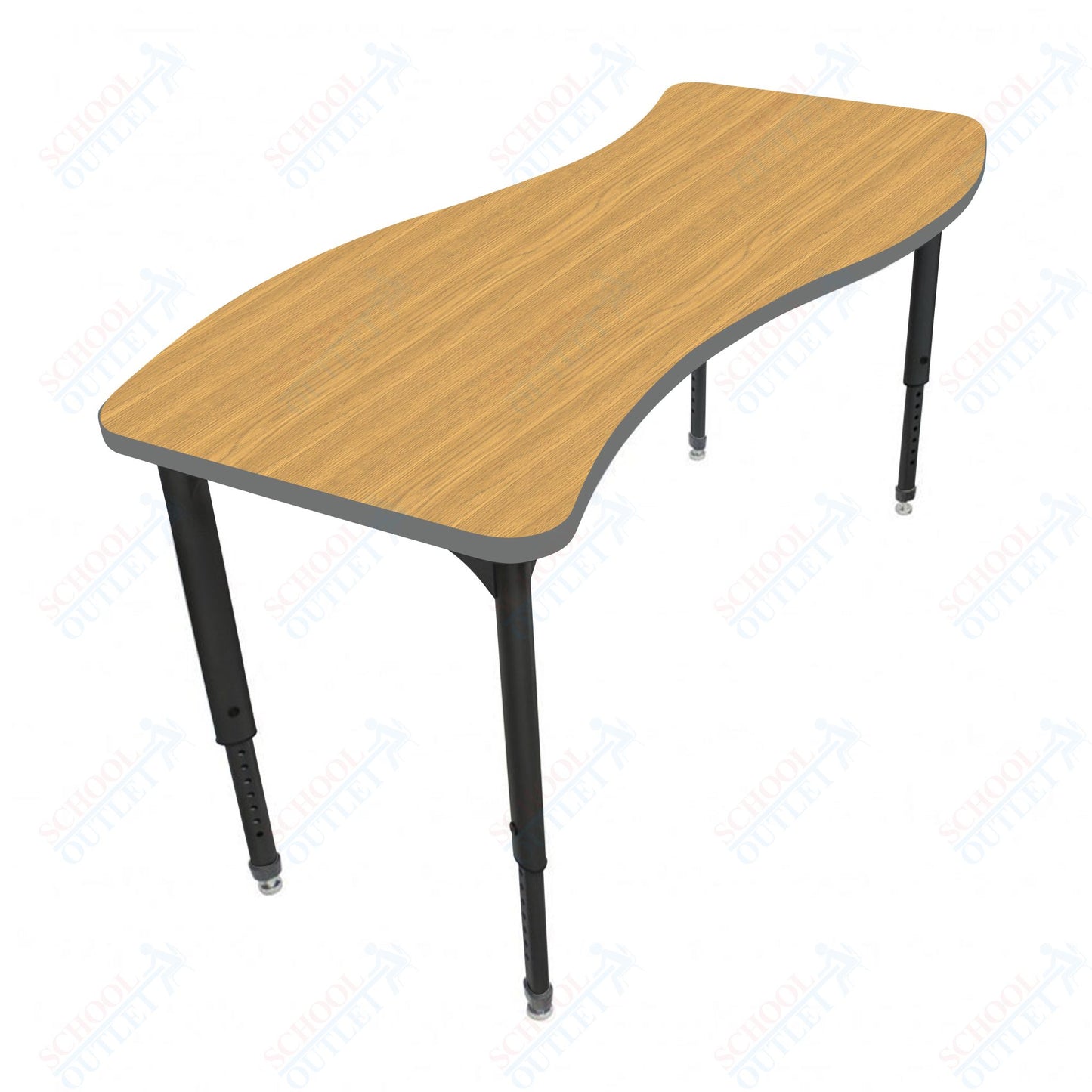 Marco Apex Series Wave School Activity Table 30" x 54" Adjustable Height 21"-30" (38-2258-MA)