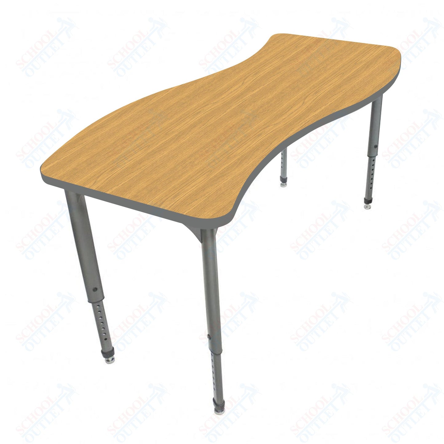 Marco Apex Series Wave School Activity Table 30" x 54" Adjustable Height 21"-30" (38-2258-MA)