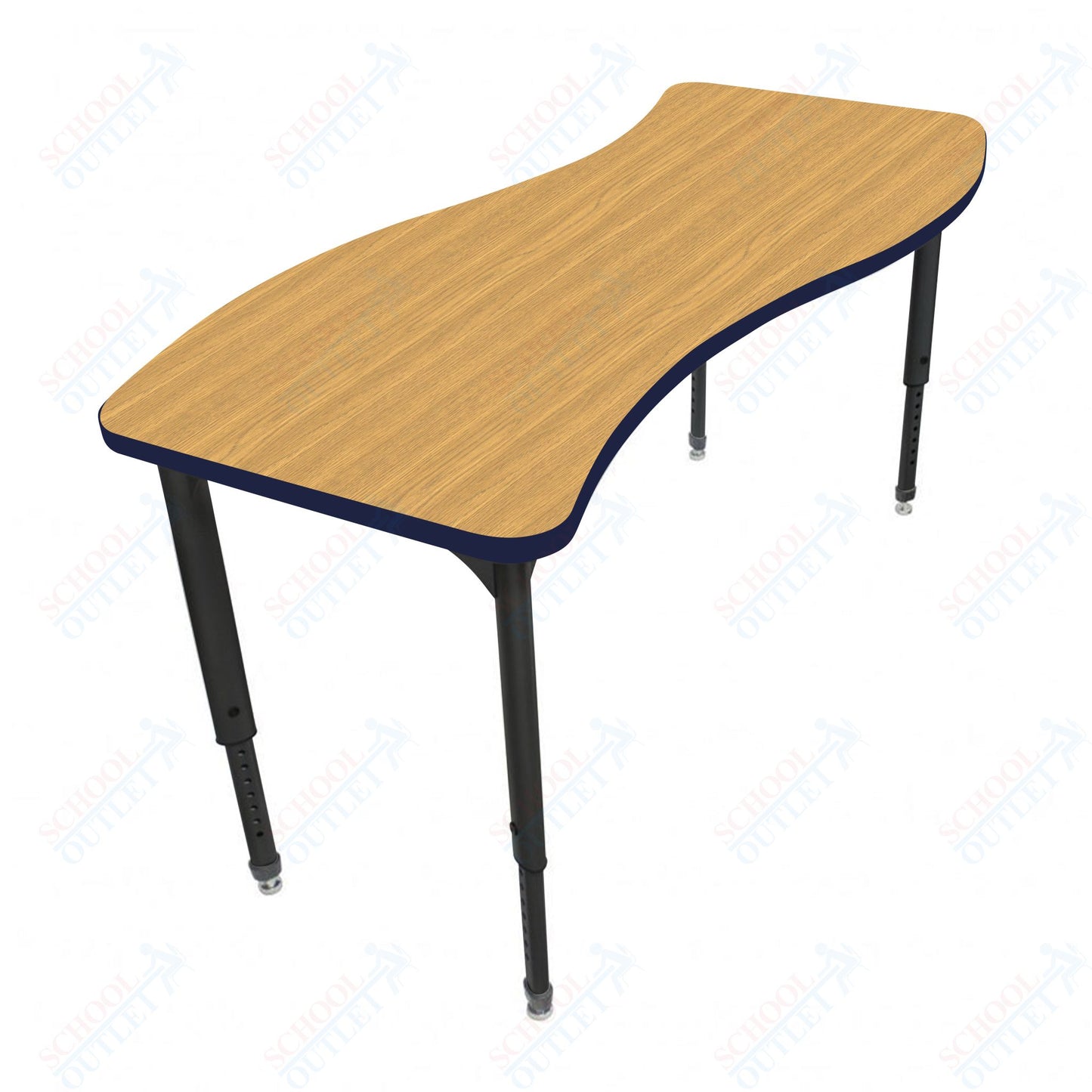 Marco Apex Series Wave School Activity Table 30" x 54" Adjustable Height 21"-30" (38-2258-MA)