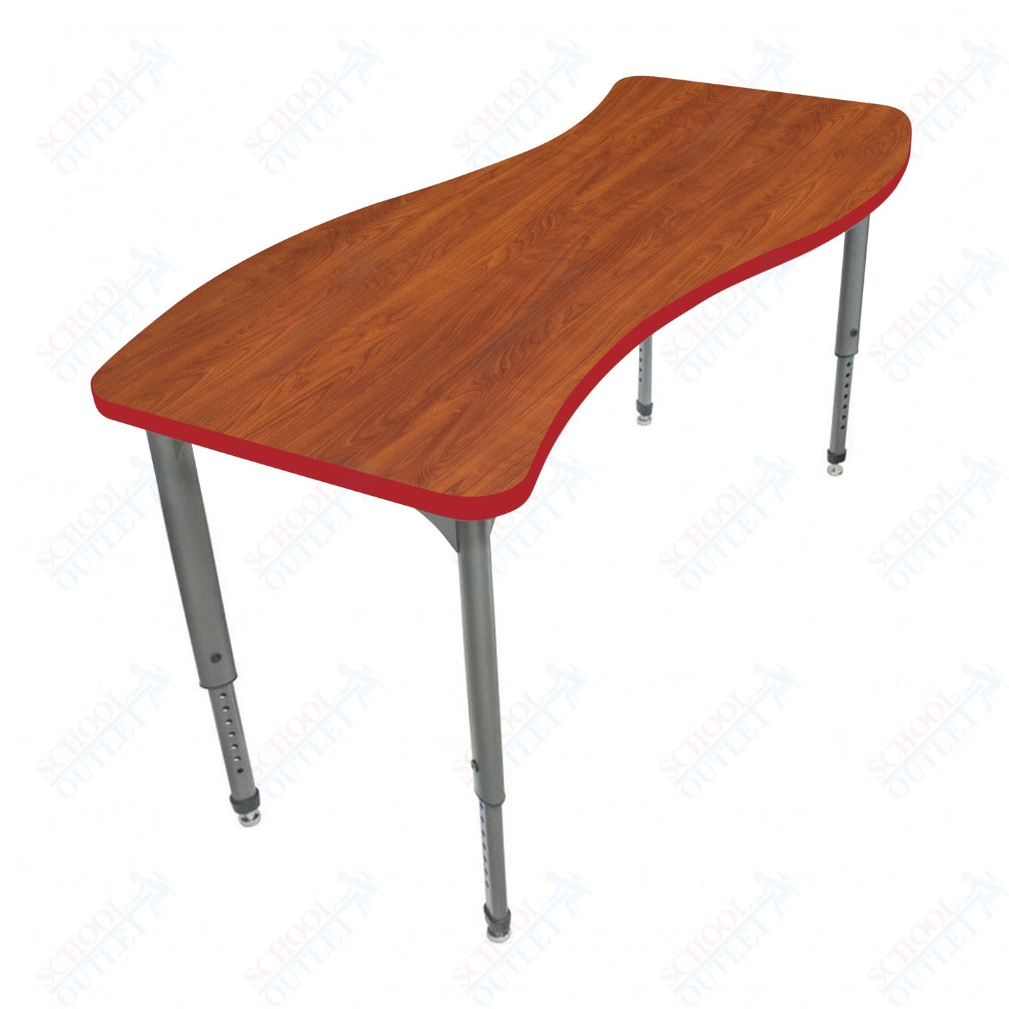 Marco Apex Series Wave School Activity Table 30" x 54" Adjustable Height 21"-30" (38-2258-MA)