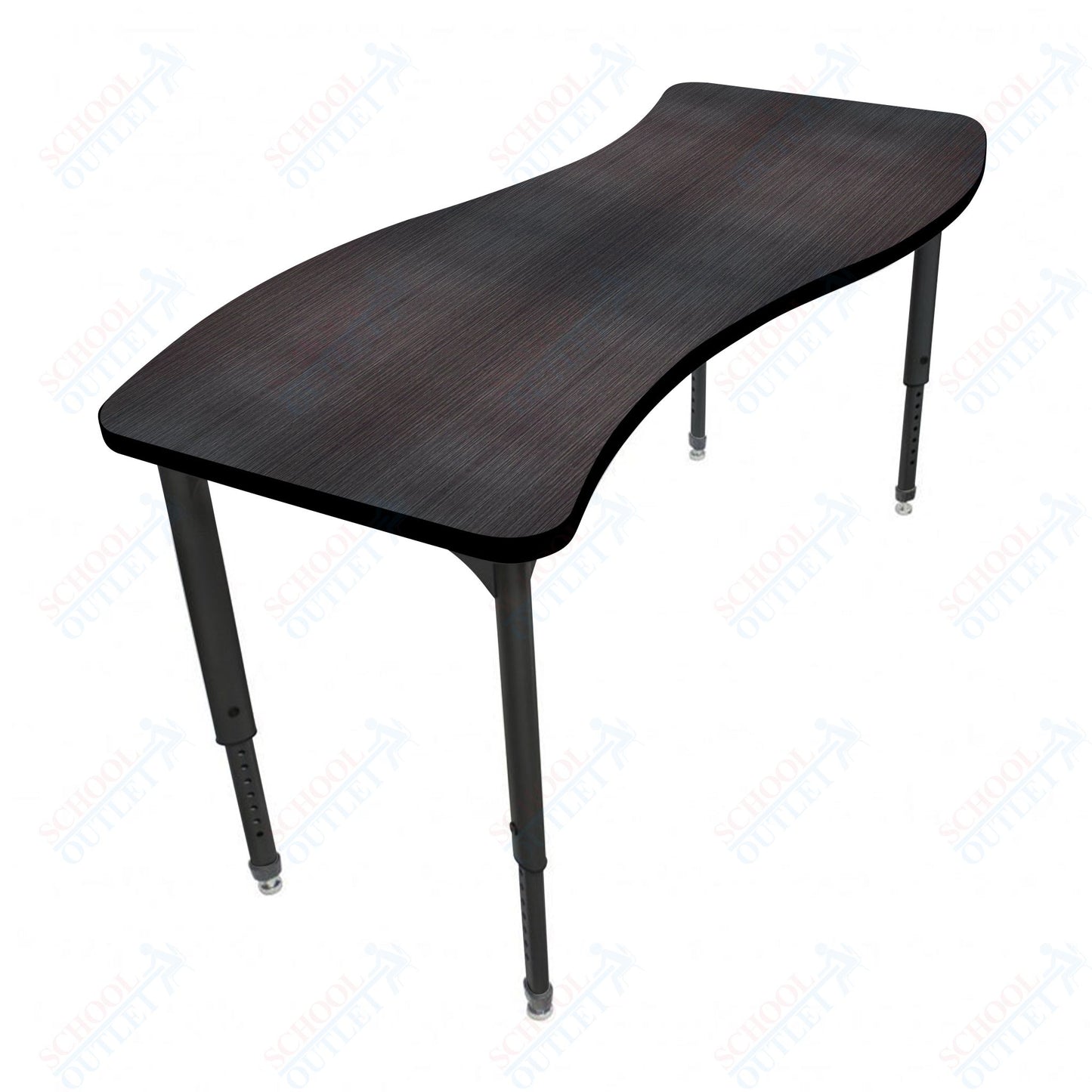 Marco Apex Series Wave School Activity Table 30" x 54" Adjustable Height 21"-30" (38-2258-MA)