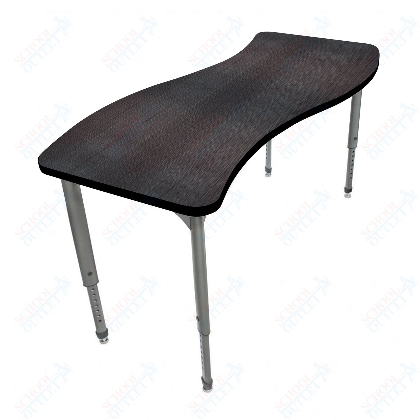 Marco Apex Series Wave School Activity Table 30" x 54" Adjustable Height 21"-30" (38-2258-MA)