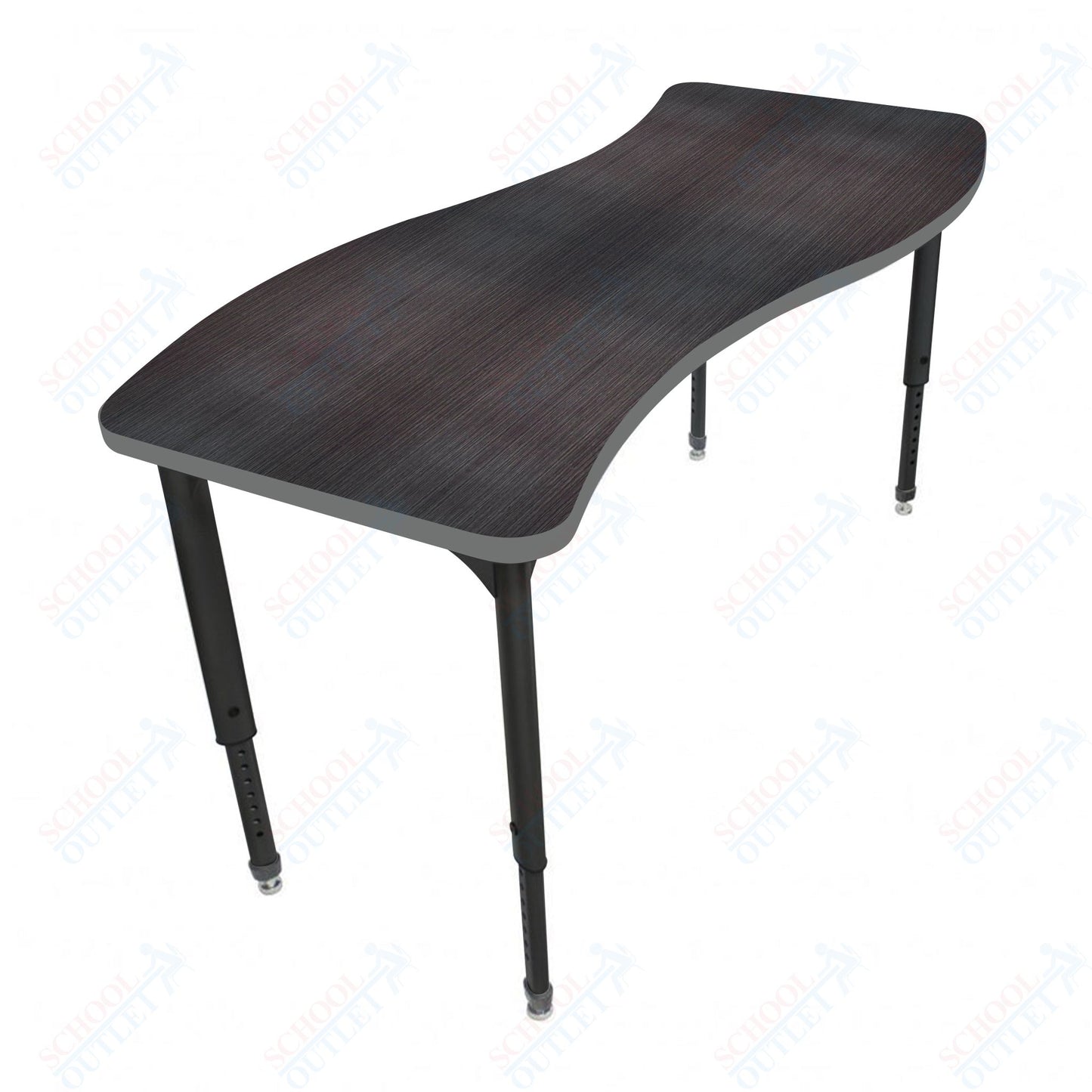 Marco Apex Series Wave School Activity Table 30" x 54" Adjustable Height 21"-30" (38-2258-MA)