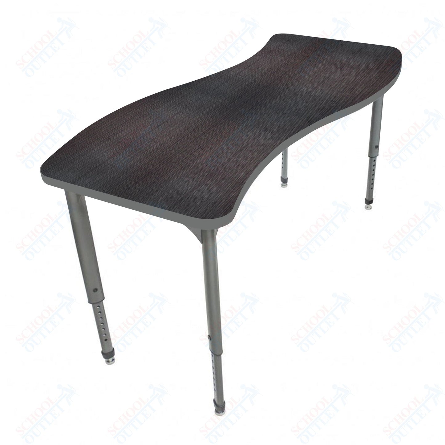 Marco Apex Series Wave School Activity Table 30" x 54" Adjustable Height 21"-30" (38-2258-MA)