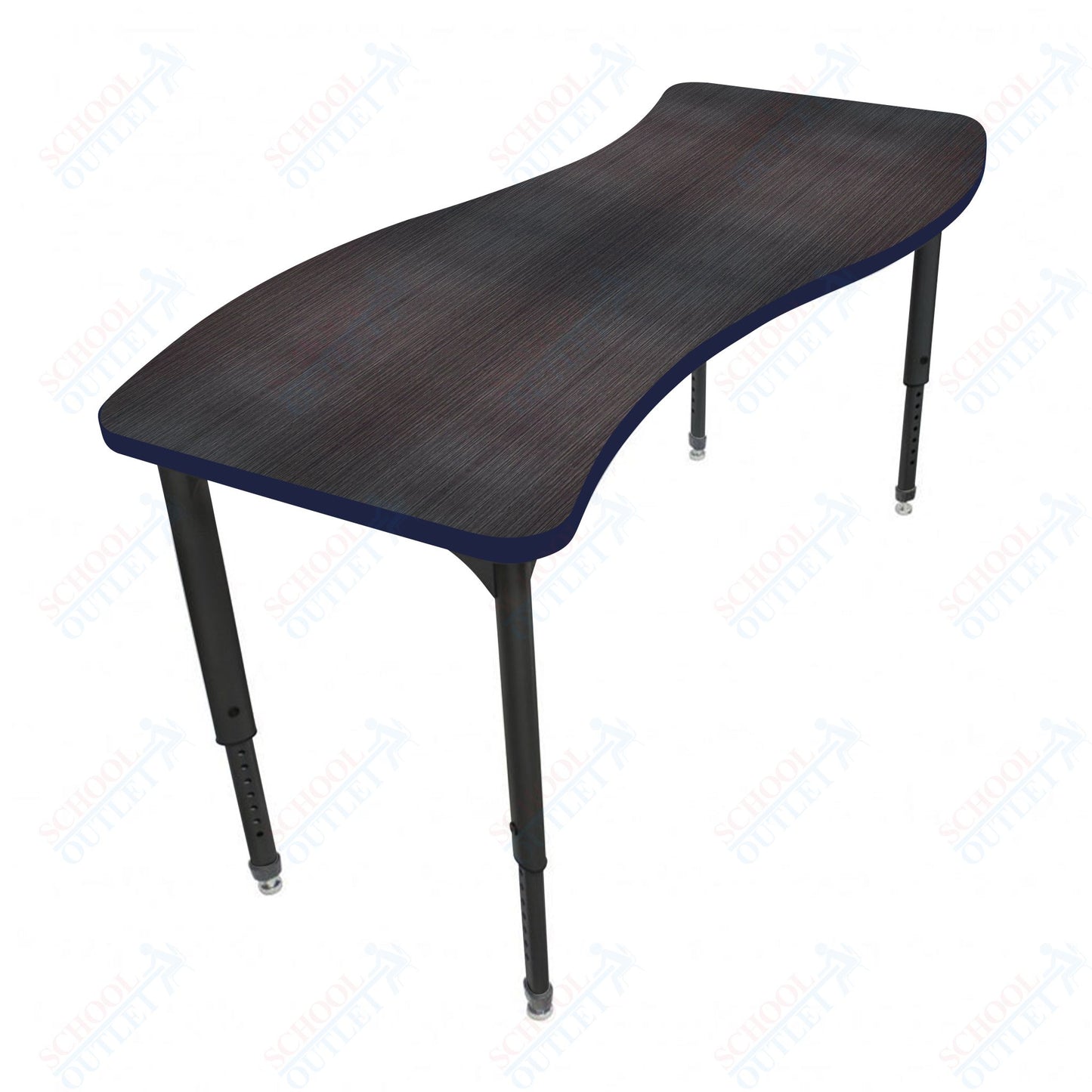 Marco Apex Series Wave School Activity Table 30" x 54" Adjustable Height 21"-30" (38-2258-MA)