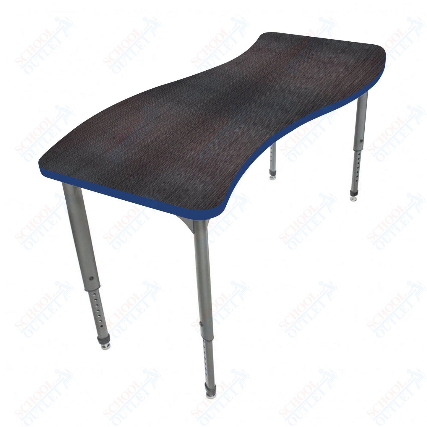 Marco Apex Series Wave School Activity Table 30" x 54" Adjustable Height 21"-30" (38-2258-MA)