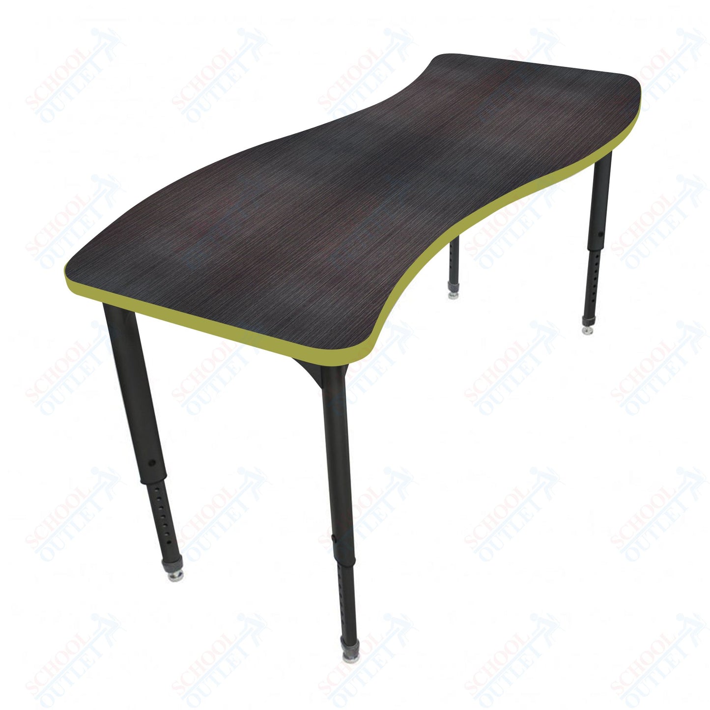 Marco Apex Series Wave School Activity Table 30" x 54" Adjustable Height 21"-30" (38-2258-MA)