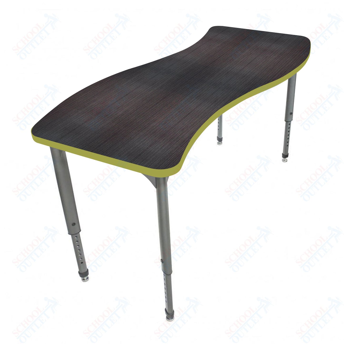 Marco Apex Series Wave School Activity Table 30" x 54" Adjustable Height 21"-30" (38-2258-MA)