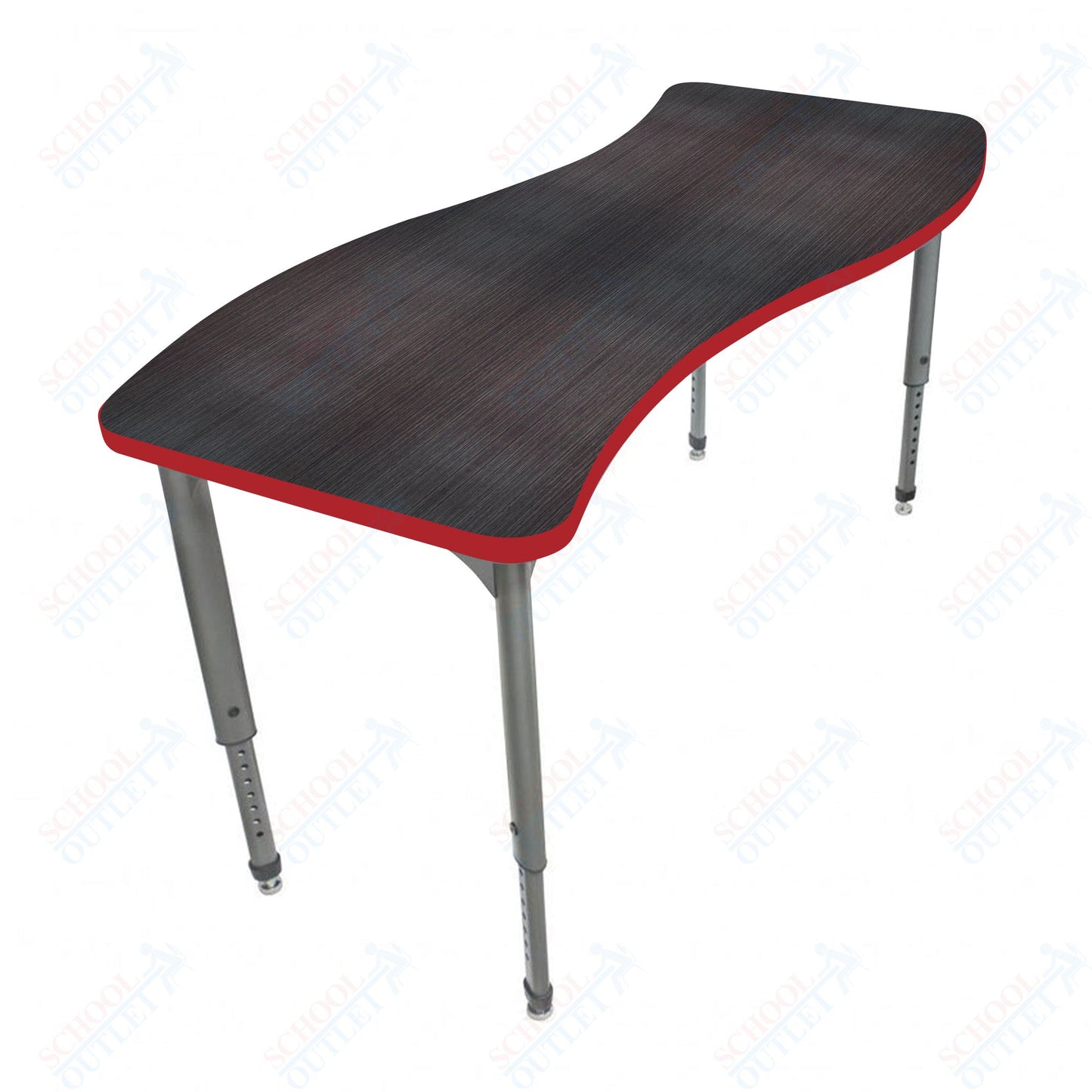 Marco Apex Series Wave School Activity Table 30" x 54" Adjustable Height 21"-30" (38-2258-MA)