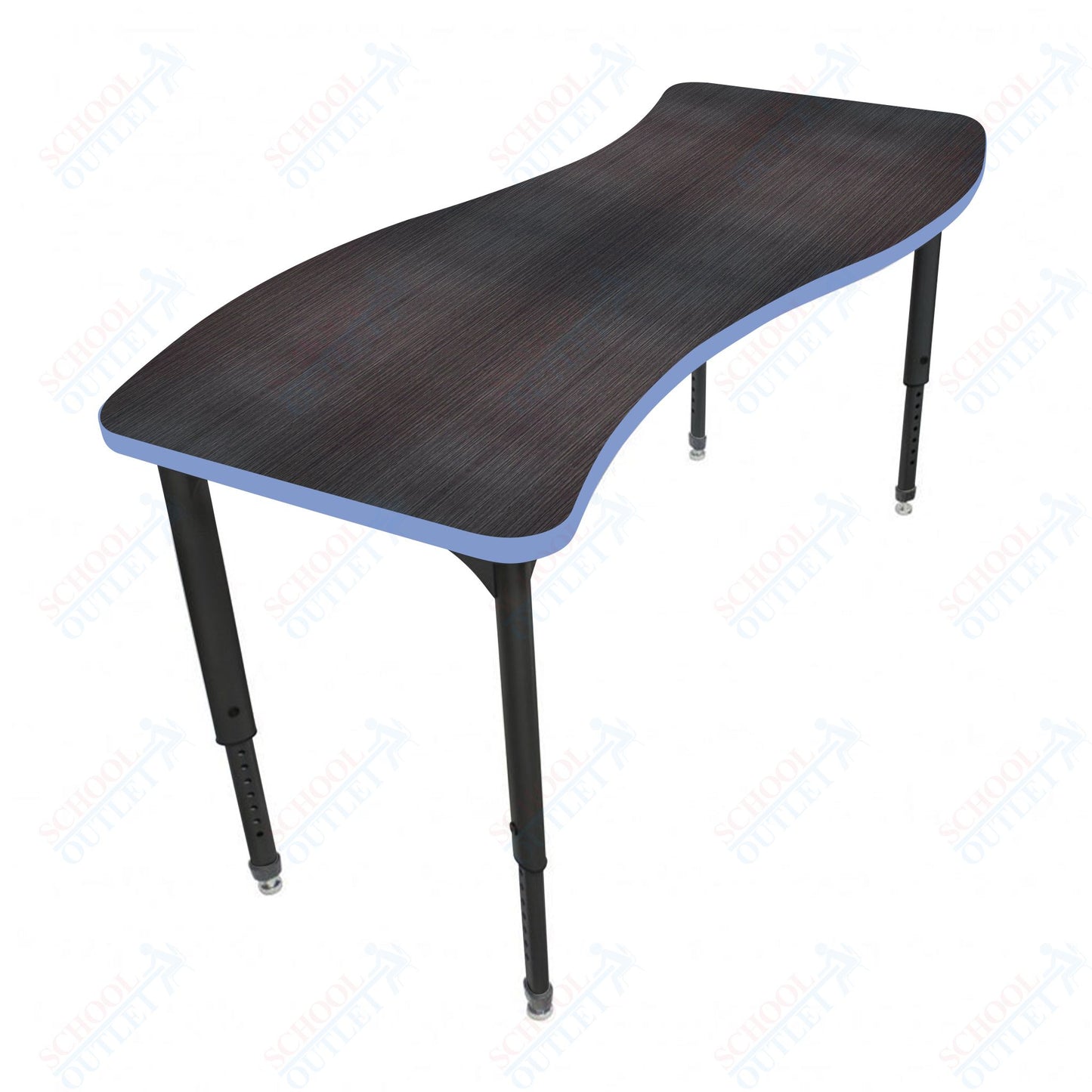 Marco Apex Series Wave School Activity Table 30" x 54" Adjustable Height 21"-30" (38-2258-MA)