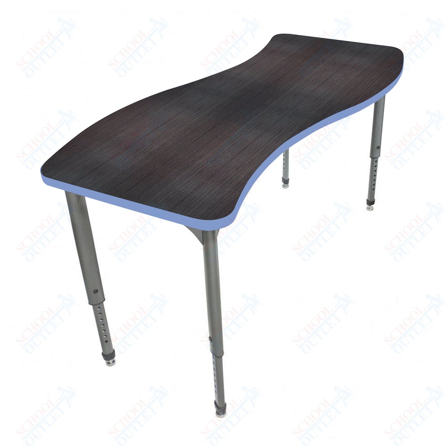 Marco Apex Series Wave School Activity Table 30" x 54" Adjustable Height 21"-30" (38-2258-MA)