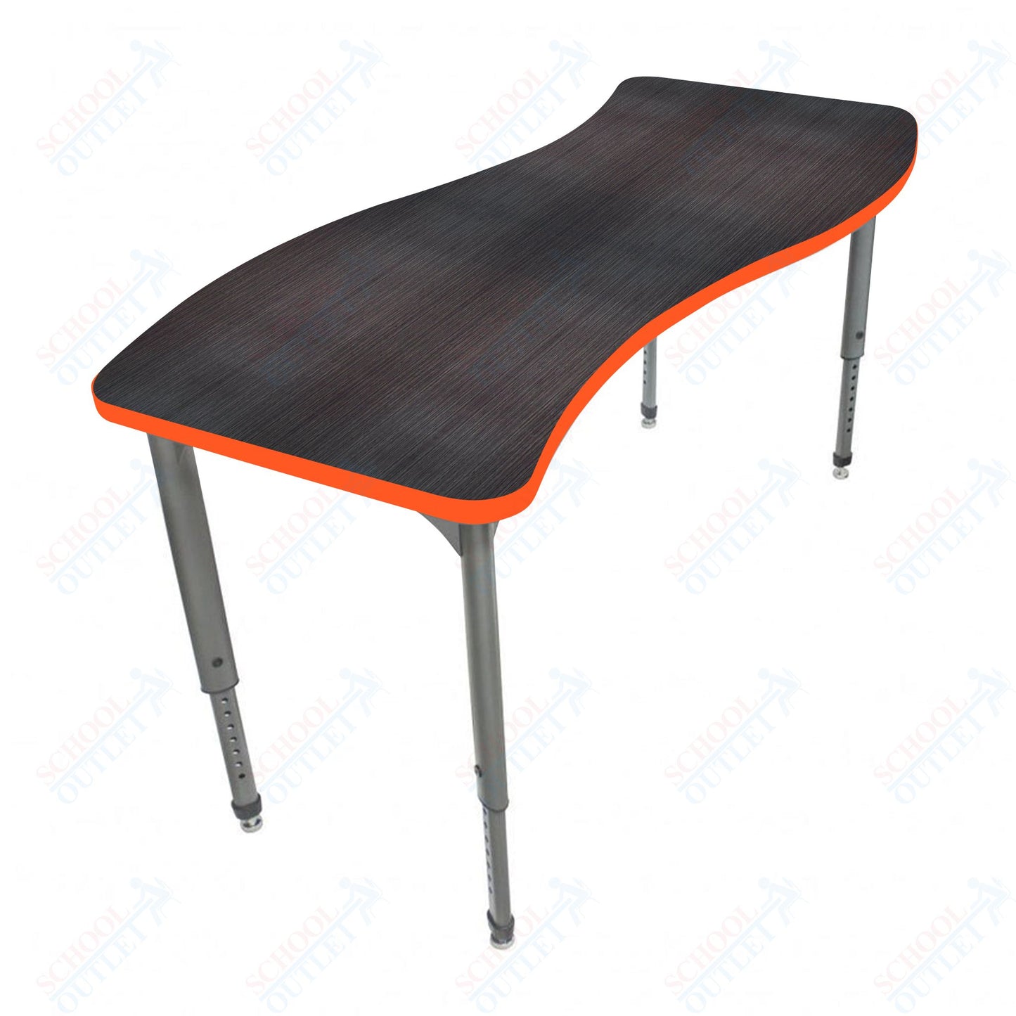 Marco Apex Series Wave School Activity Table 30" x 54" Adjustable Height 21"-30" (38-2258-MA)