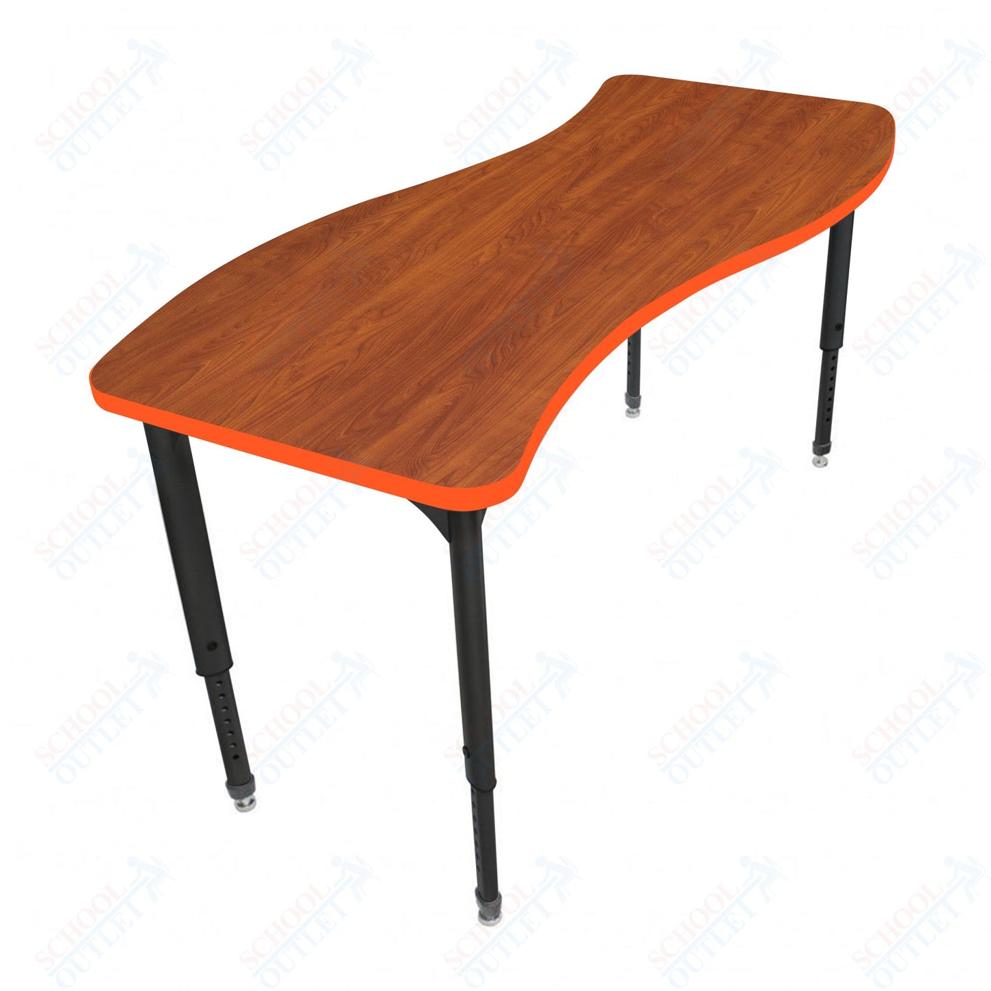 Marco Apex Series Wave School Activity Table 30" x 54" Adjustable Height 21"-30" (38-2258-MA)