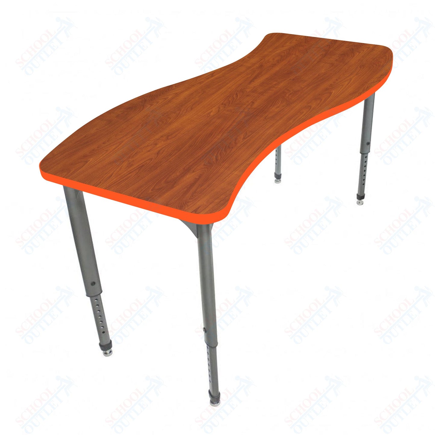 Marco Apex Series Wave School Activity Table 30" x 54" Adjustable Height 21"-30" (38-2258-MA)