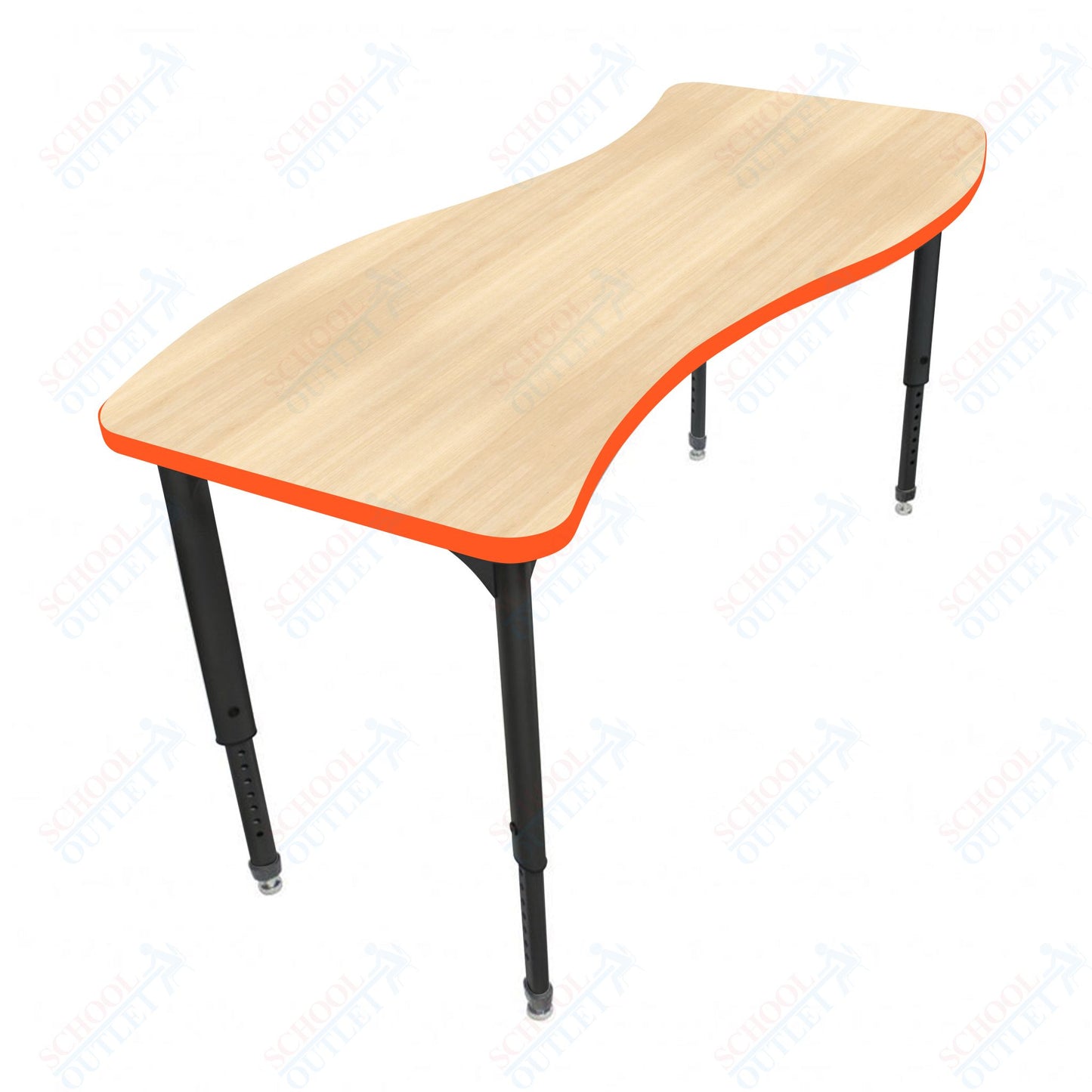 Marco Apex Series Wave School Activity Table 30" x 54" Adjustable Height 21"-30" (38-2258-MA)