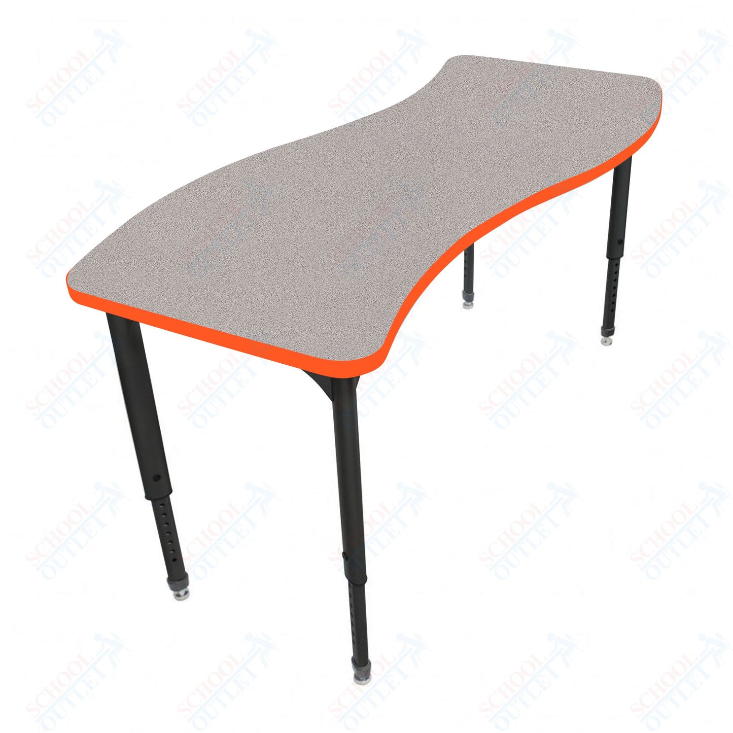 Marco Apex Series Wave School Activity Table 30" x 54" Adjustable Height 21"-30" (38-2258-MA)