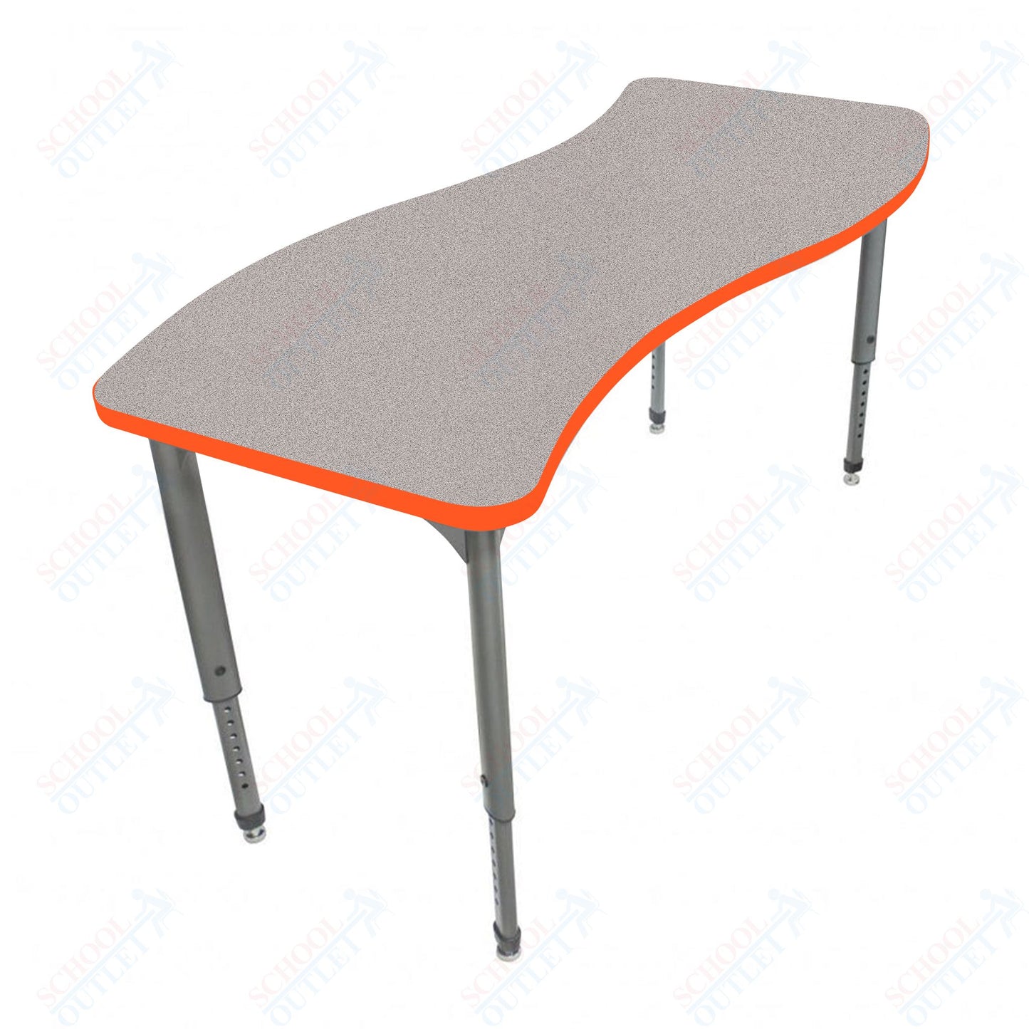 Marco Apex Series Wave School Activity Table 30" x 54" Adjustable Height 21"-30" (38-2258-MA)