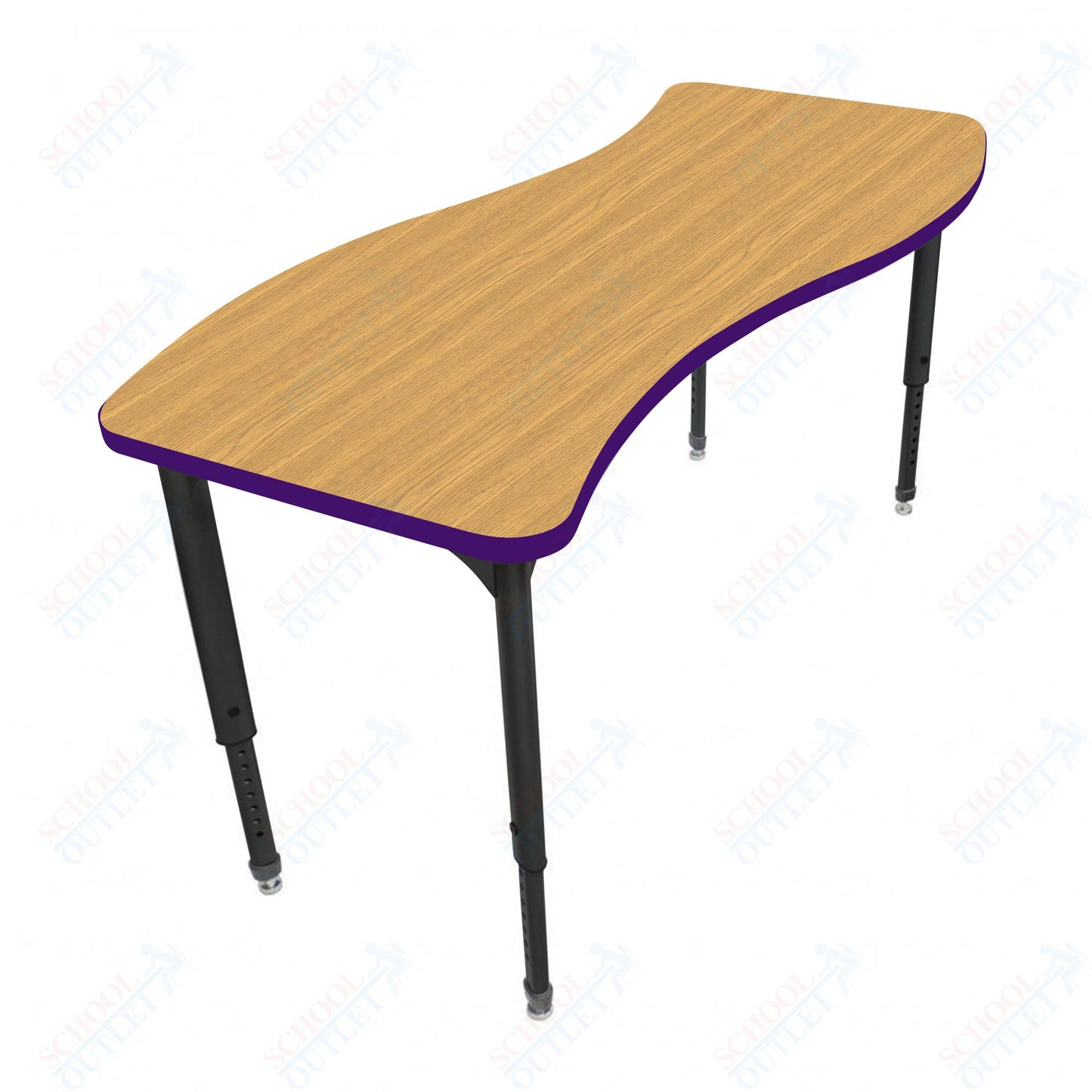 Marco Apex Series Wave School Activity Table 30" x 54" Adjustable Height 21"-30" (38-2258-MA)