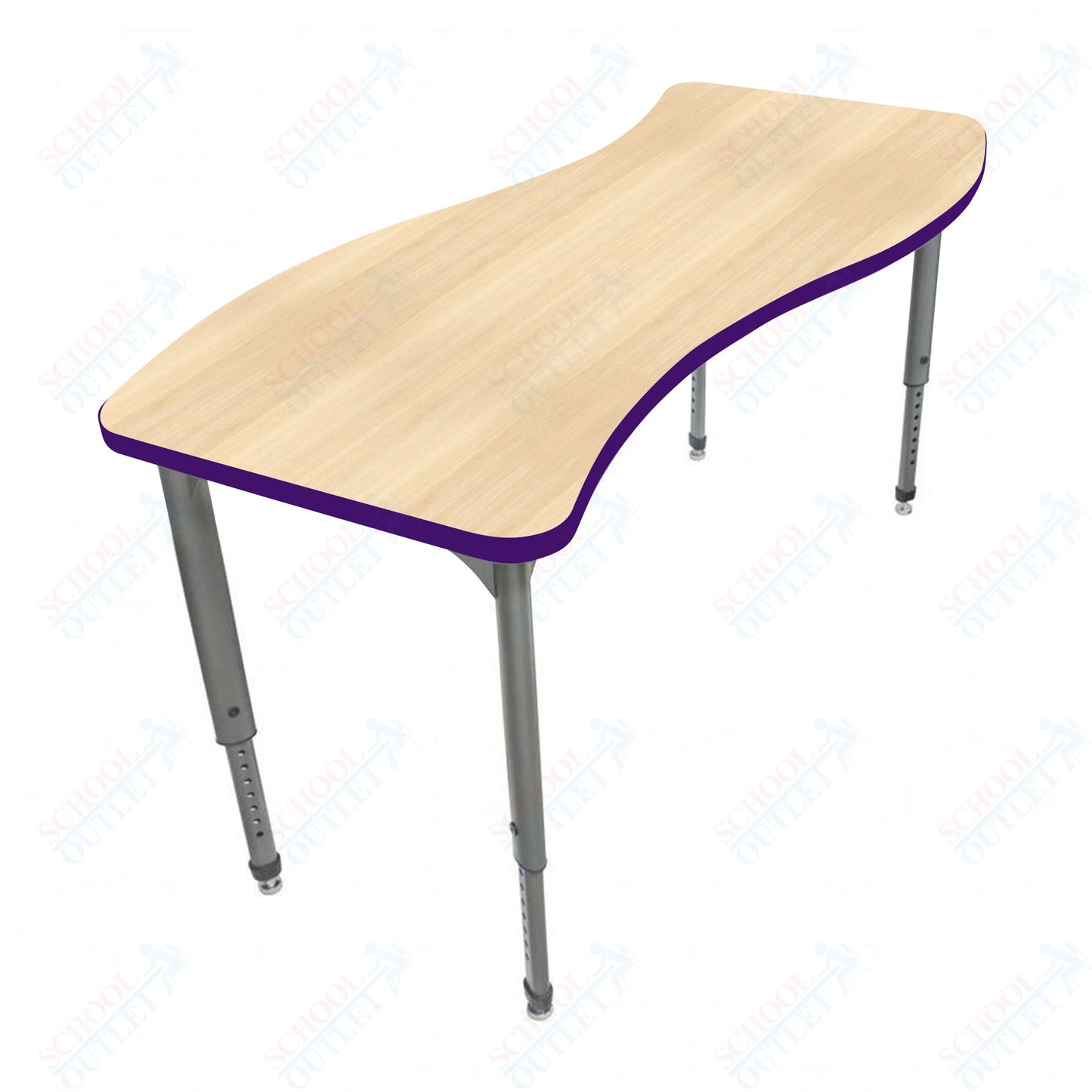 Marco Apex Series Wave School Activity Table 30" x 54" Adjustable Height 21"-30" (38-2258-MA)