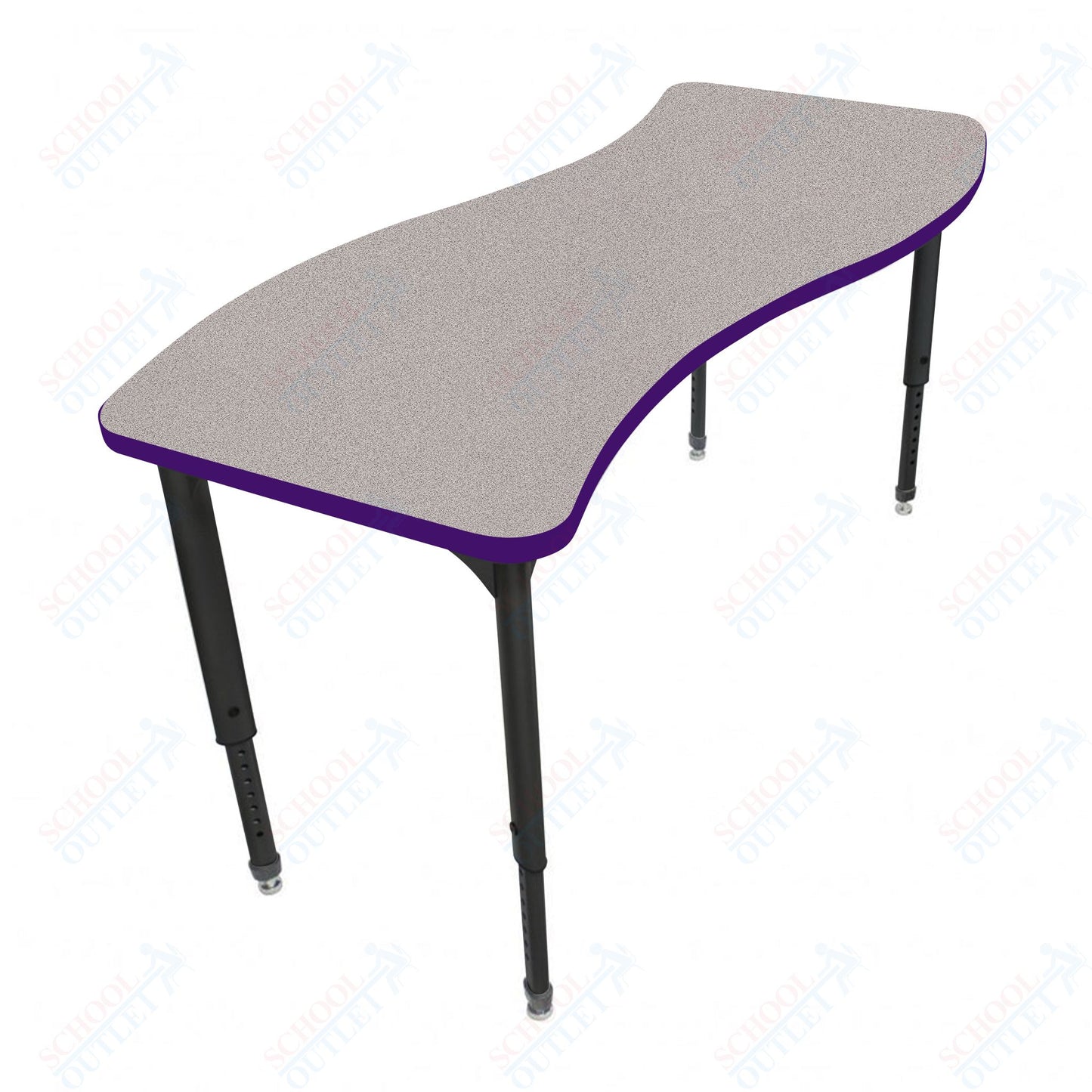 Marco Apex Series Wave School Activity Table 30" x 54" Adjustable Height 21"-30" (38-2258-MA)