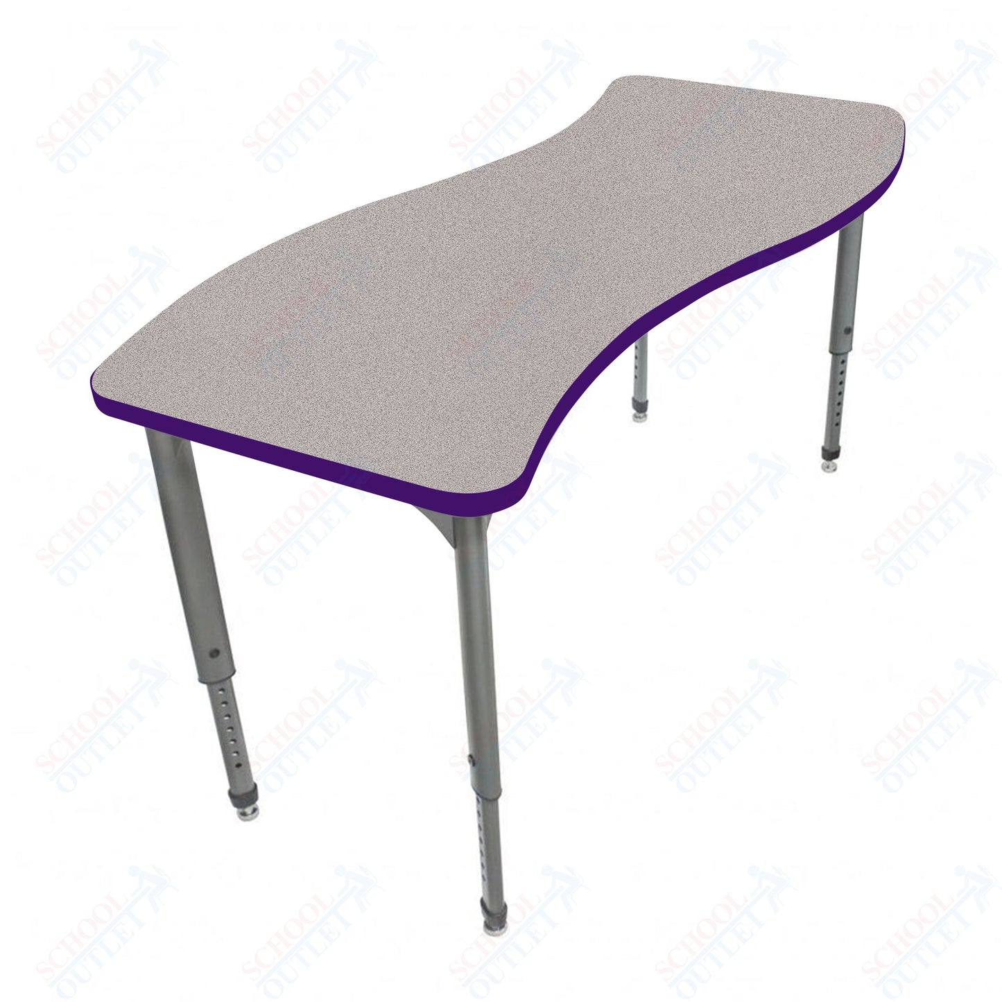 Marco Apex Series Wave School Activity Table 30" x 54" Adjustable Height 21"-30" (38-2258-MA)